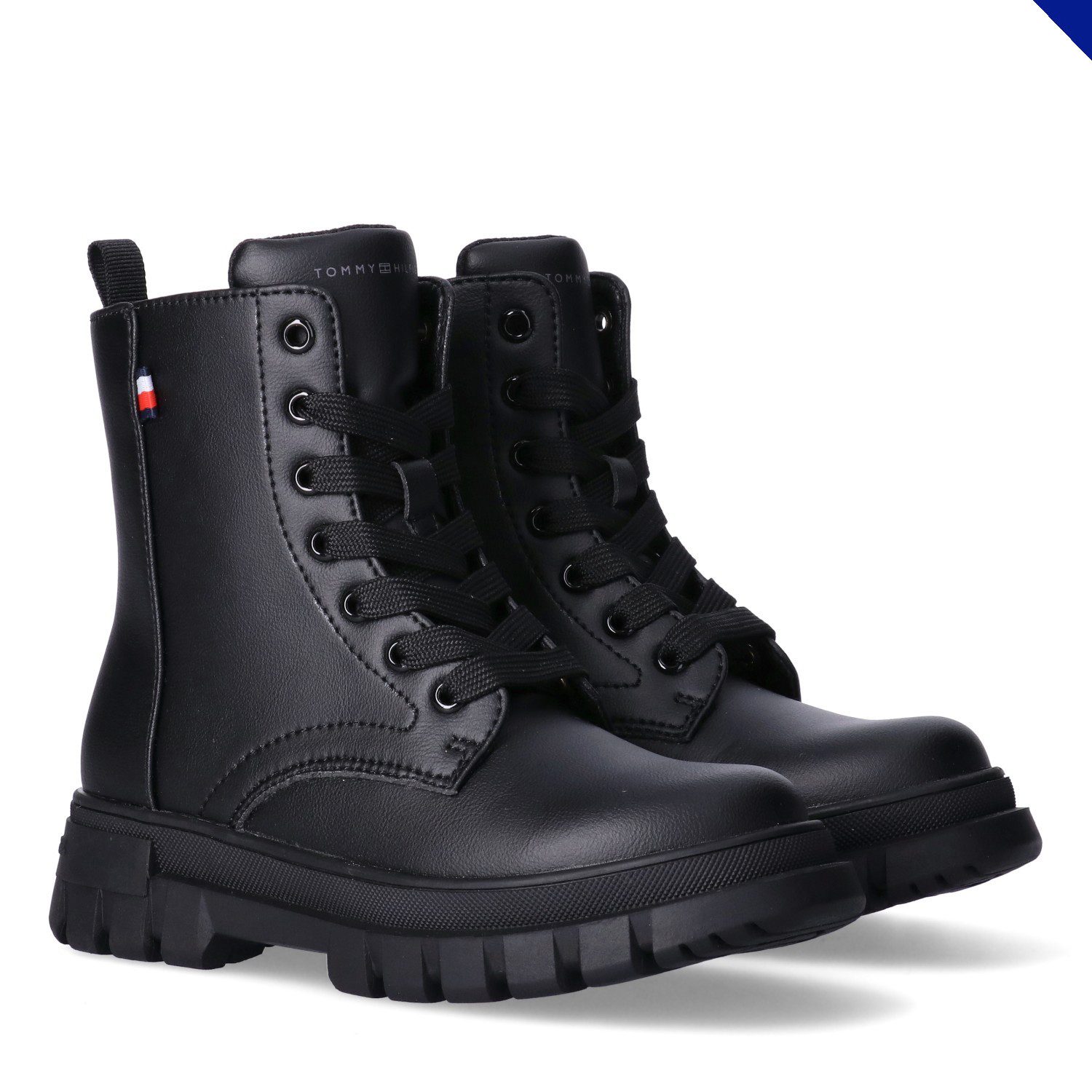 Tommy Hilfiger Schnürboots Schnürstiefelette im dezenten Combat-Style