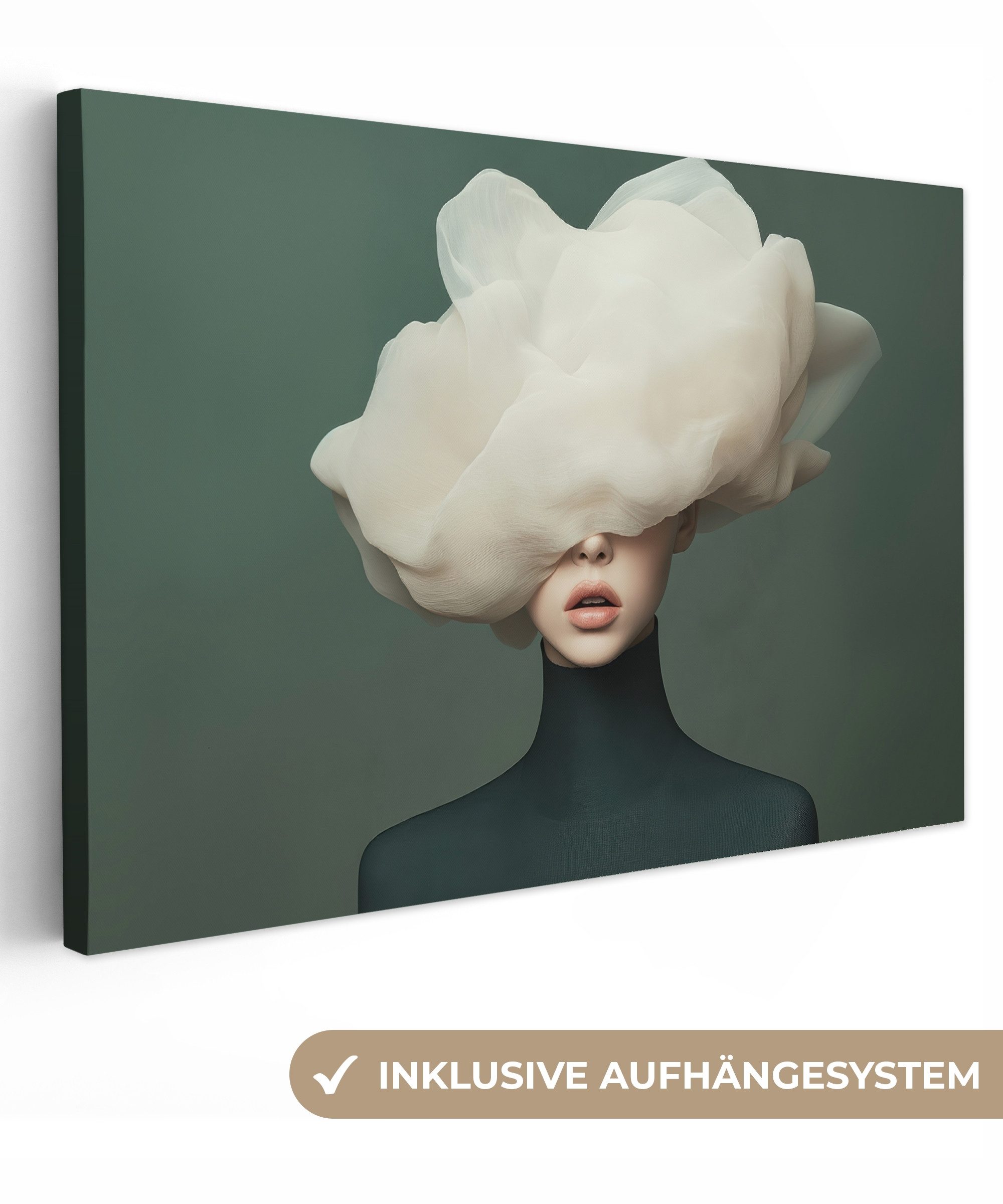 OneMillionCanvasses® Leinwandbild Hut - Frau - günstig online kaufen
