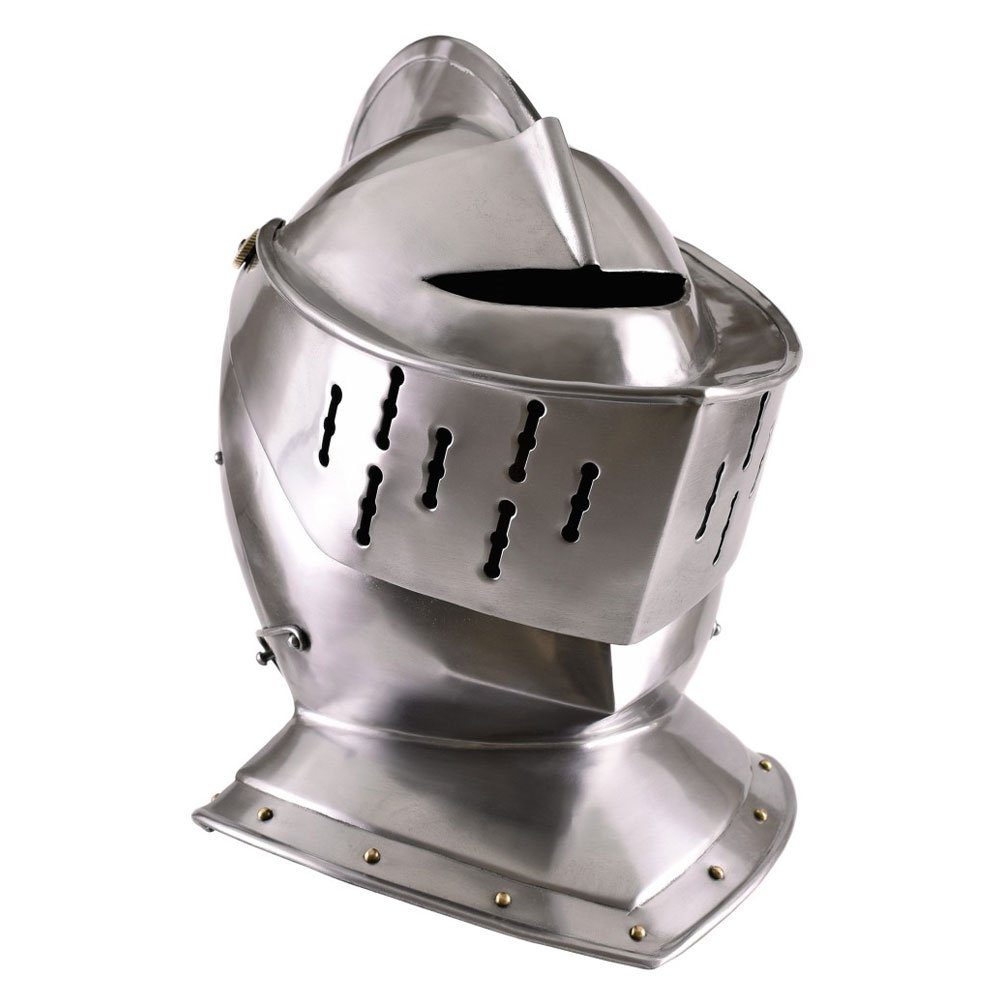 Ritter-Kostüm Visierhelm, ca. 1520, 1,6 mm Stahl - schaukampftauglich