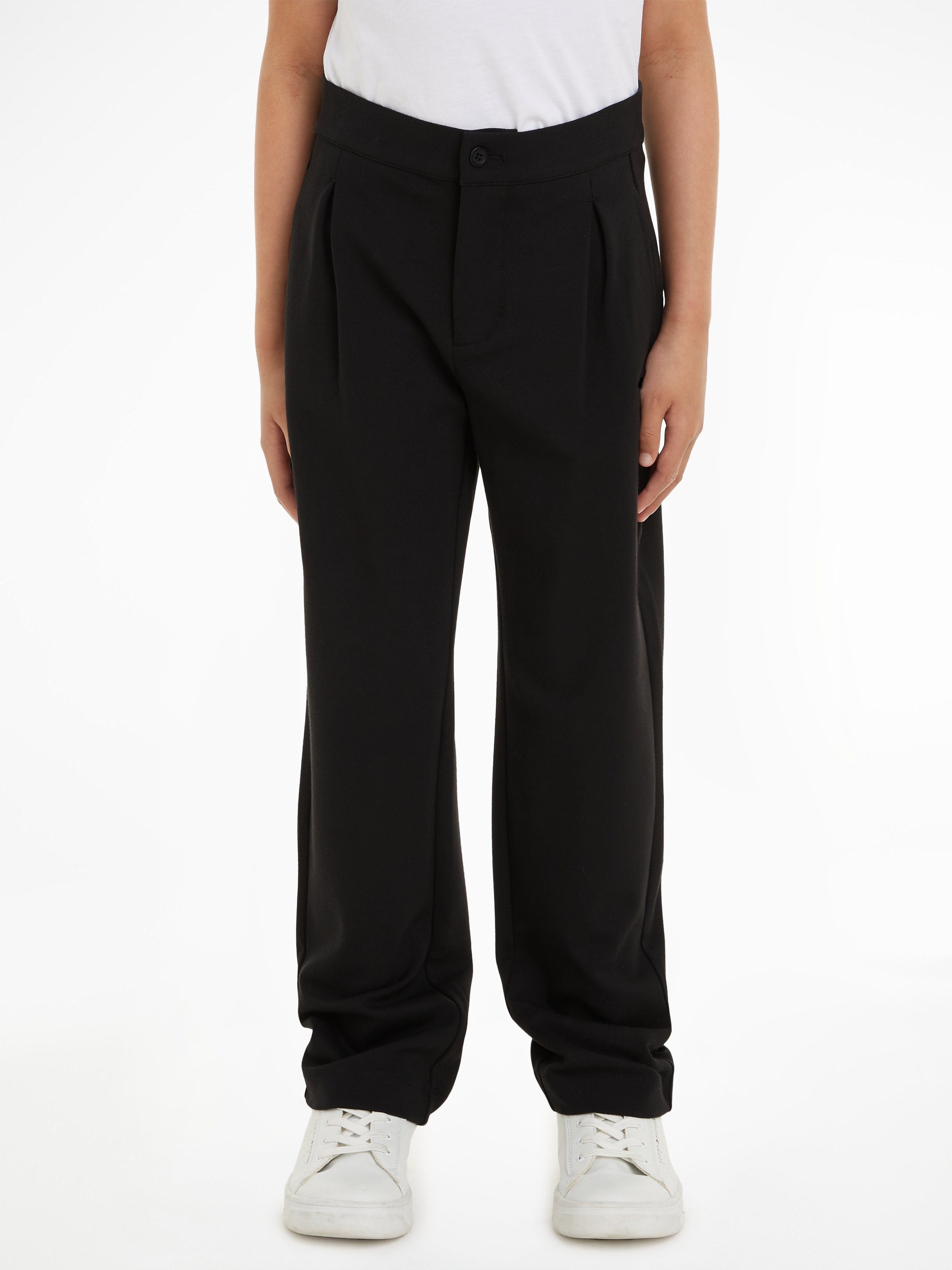 Calvin Klein Jeans Bundfaltenhose mit CEREMONY Markenlabel PUNTO PANTS