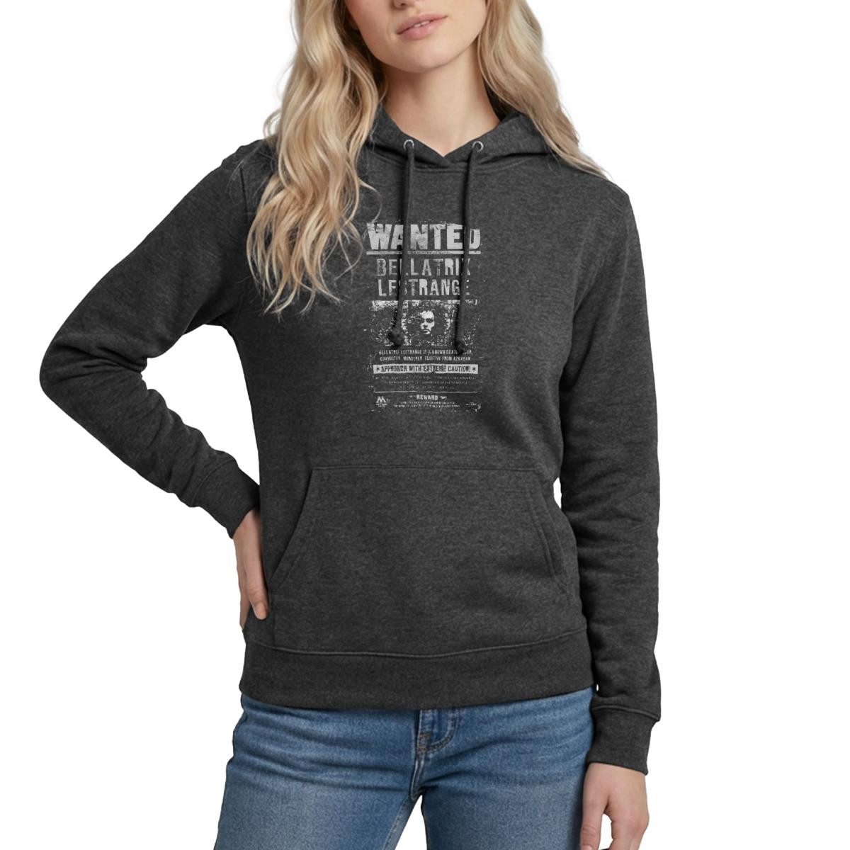 Hoodie Harry Potter Bellatrix Lestrange Wanted Poster Damen Hoodie