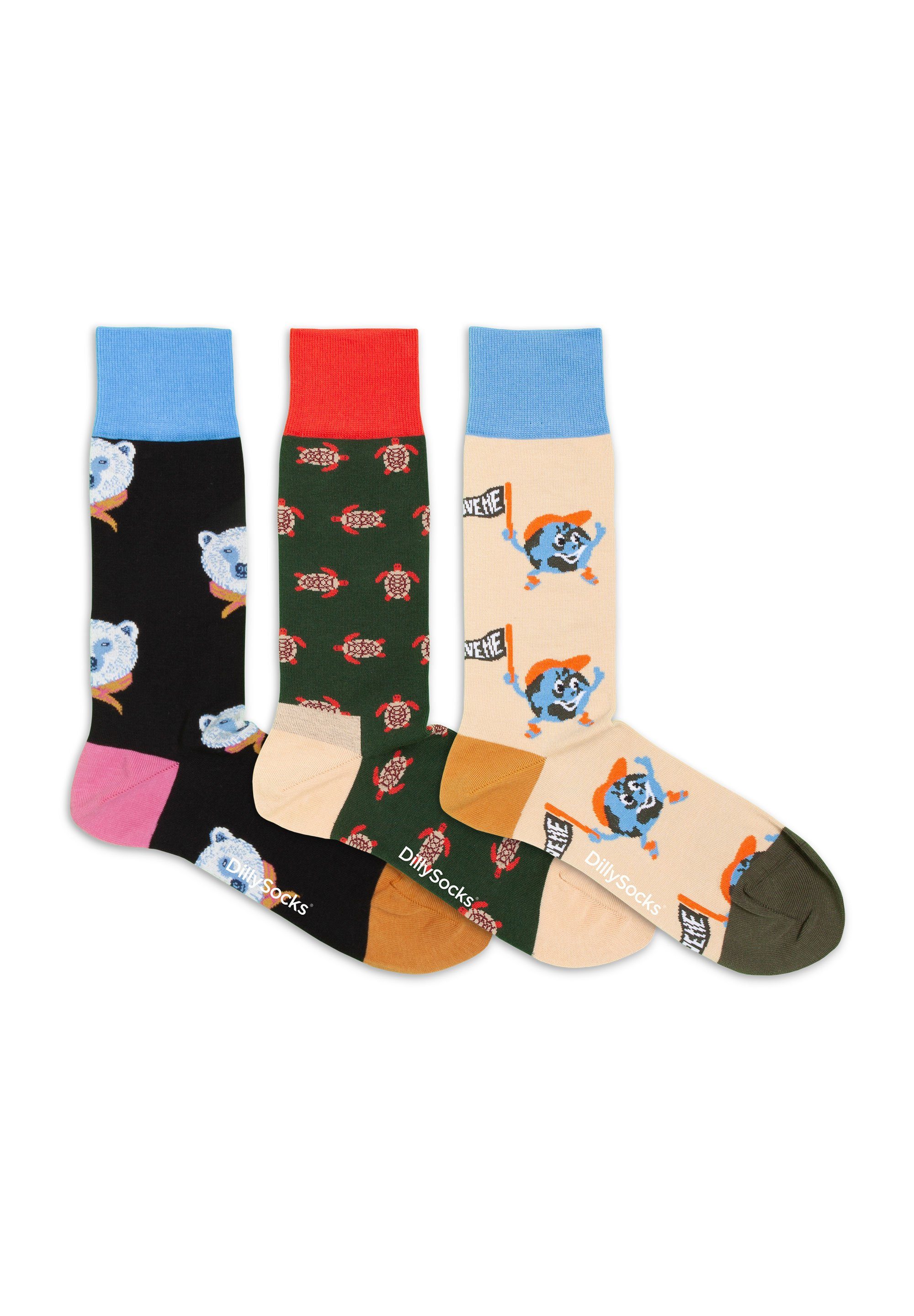 Basicsocken Geschenk Set Around the World 3er Set