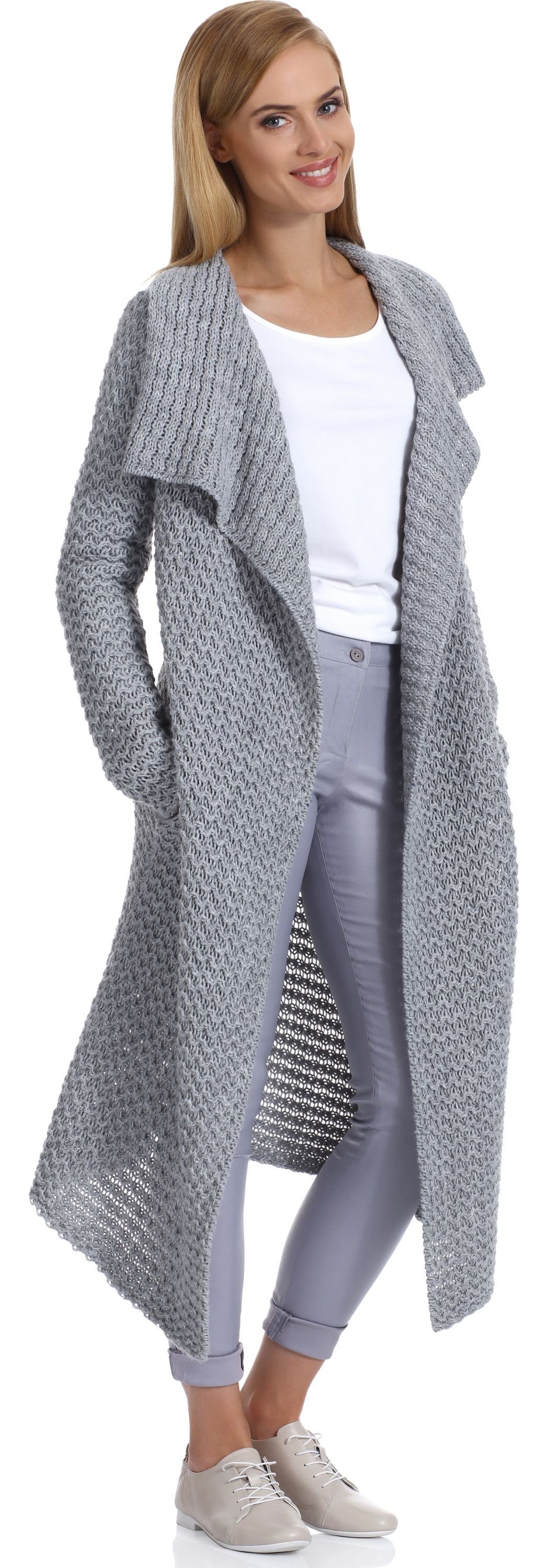 Merry Style Strickponcho Damen Strickjacke H4Z3L günstig online kaufen