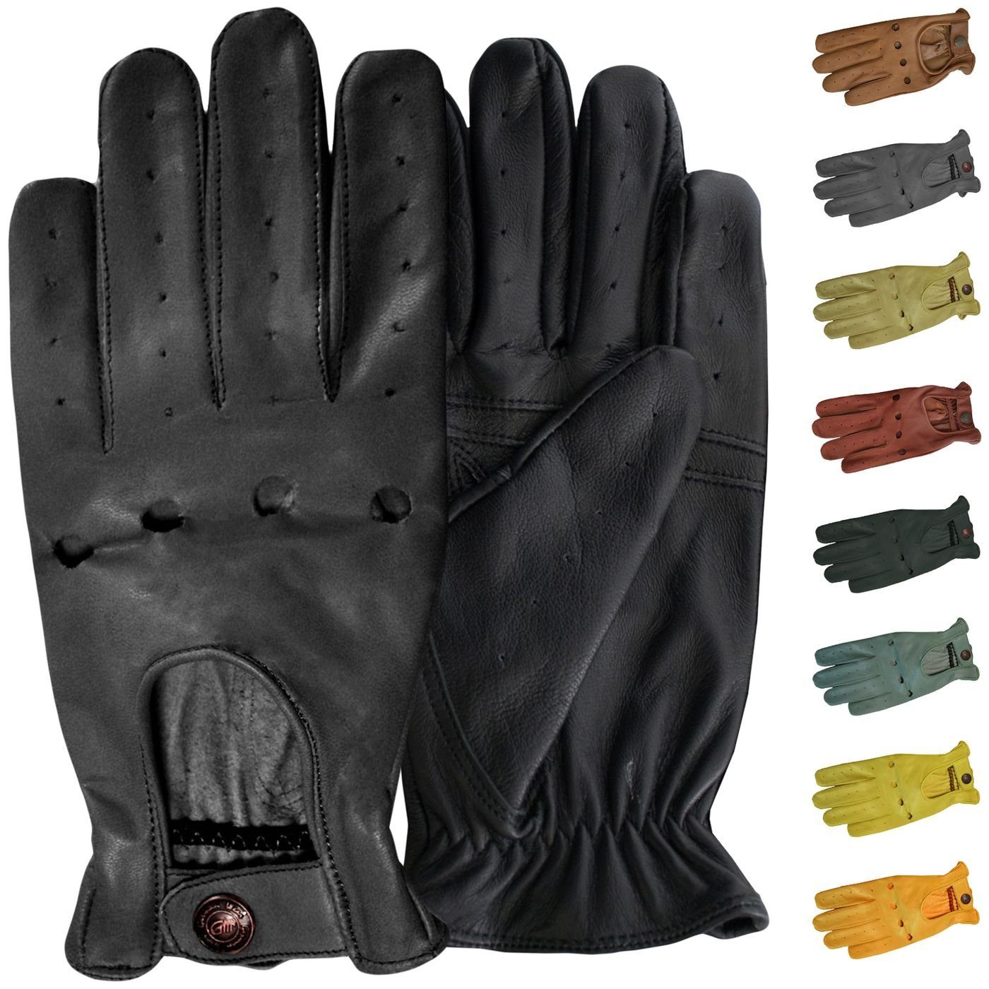 German Wear Lederhandschuhe Driving-GL1 Driving Autofahrer Lederhandschuhe echtes Leder