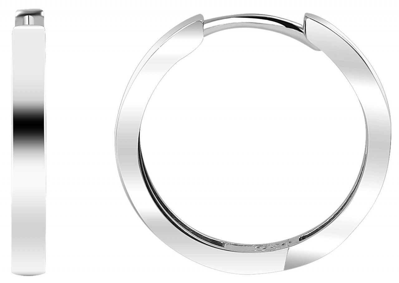Paar Creolen Damen Creolen aus 925 Sterling Silber Ø 17 mm