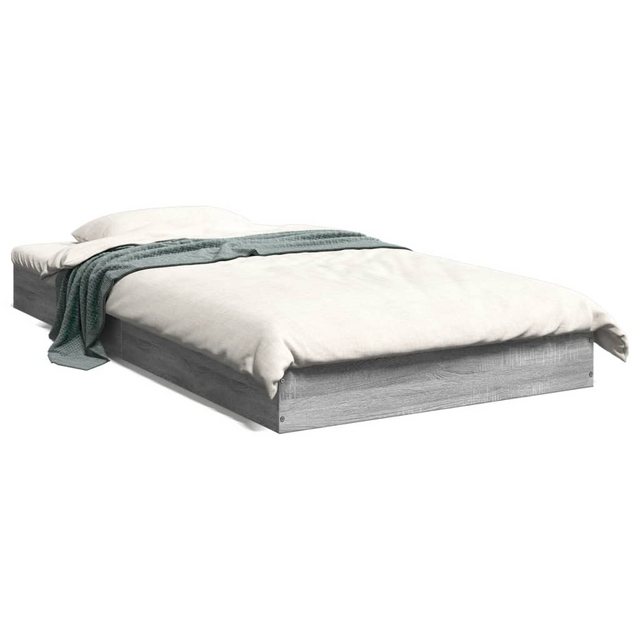 vidaXL Bett Bettgestell Grau Sonoma 90x190 cm Holzwerkstoff günstig online kaufen