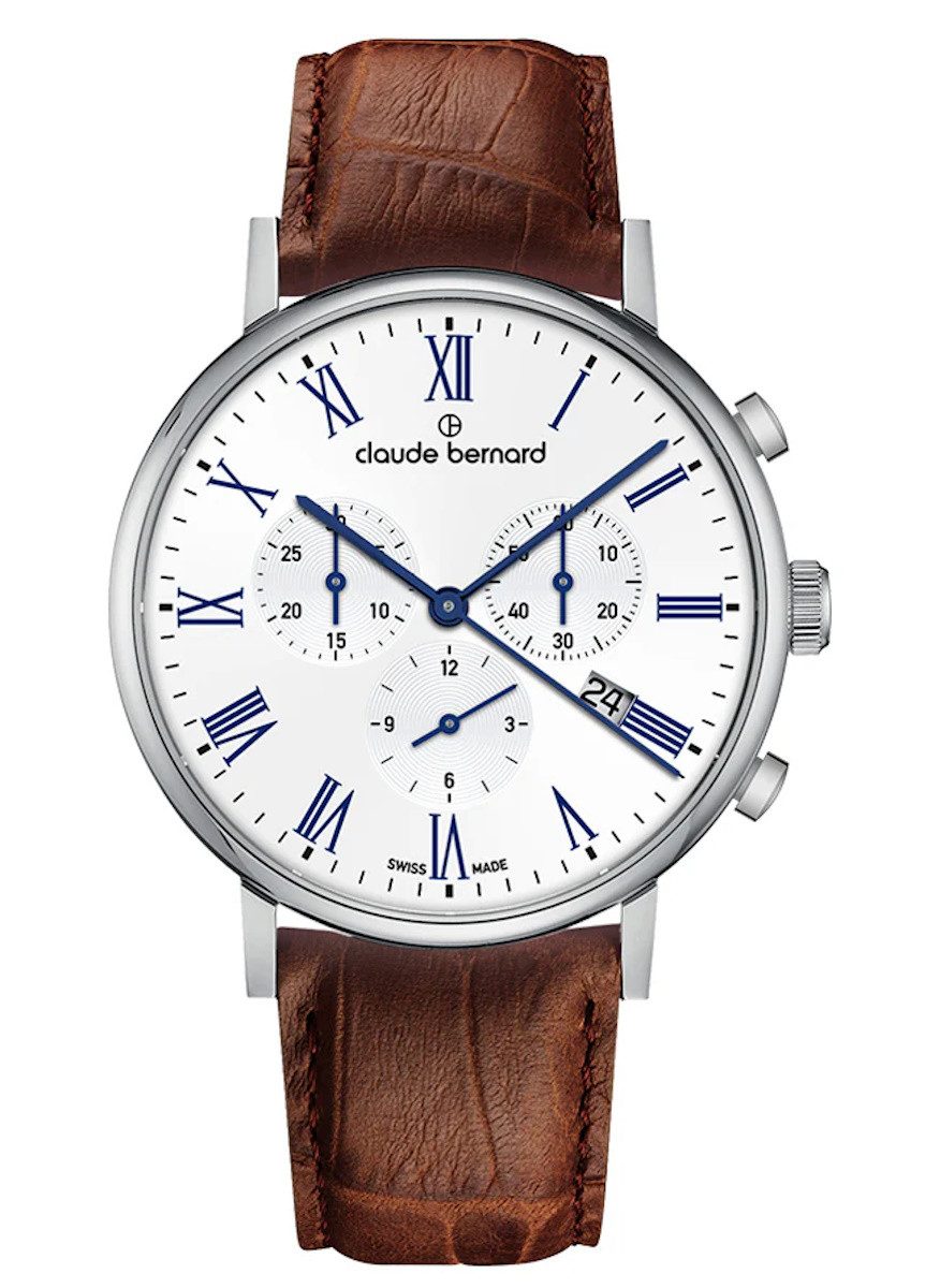 CLAUDE BERNARD Schweizer Uhr Slim Line Chronograph