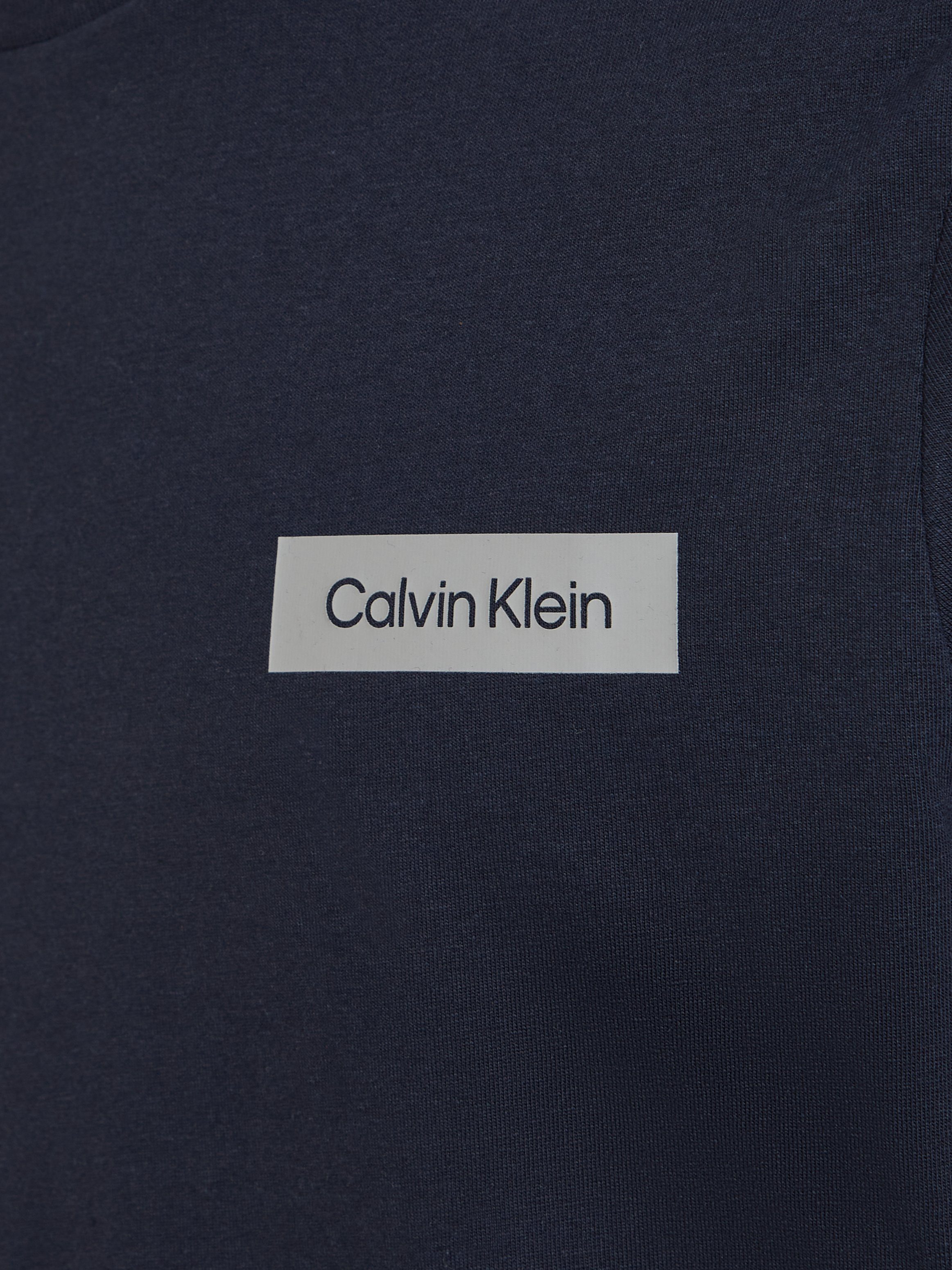 Calvin Klein Langarmshirt CONTRAST LINE Night CK-Logodruck T-SHIRT LS Sky mit LOGO