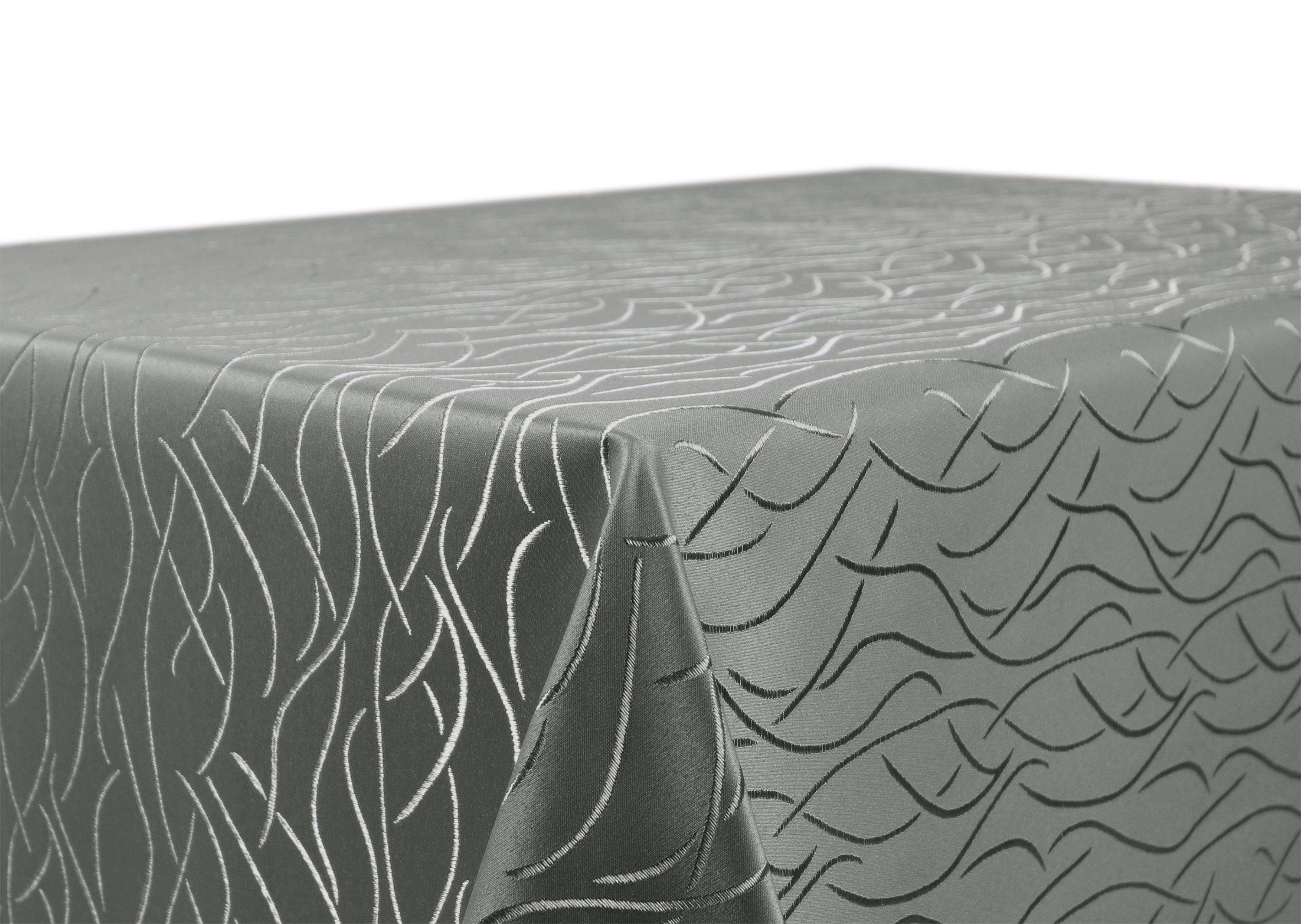 Beautex Tischdecke Damast Jacquard bügelfrei pflegeleicht Streifenmuster Tischwäsche (1-tlg), Mercerisiert, Hochwertiger Jacquard, Formstabil