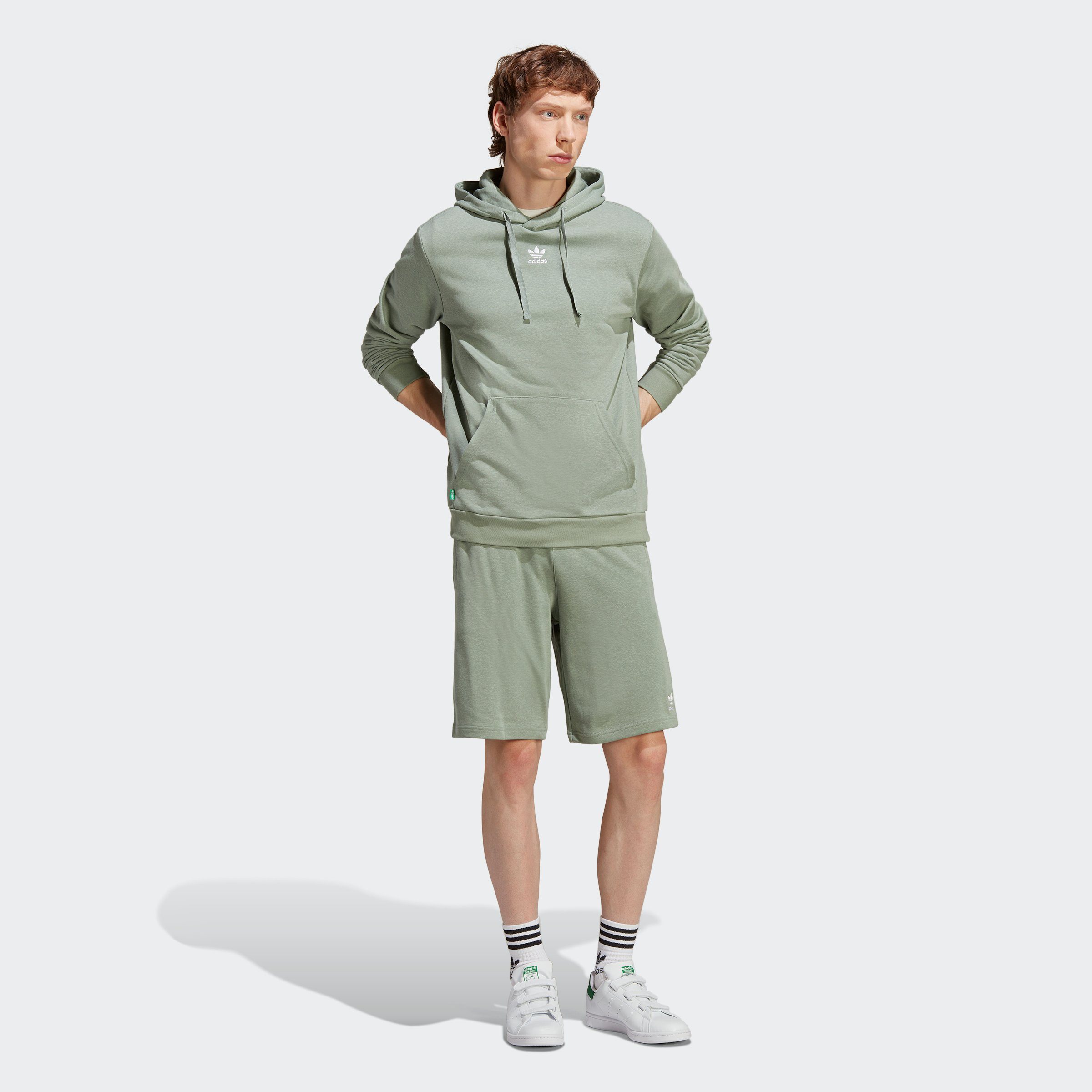 adidas Originals Kapuzensweatshirt ESSENTIALS+ HEMP HOODIE Green MADE Silver WITH