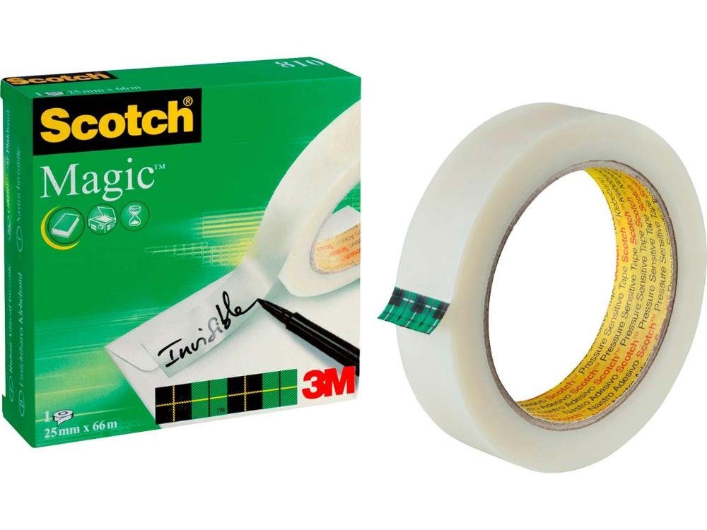 Klebeband Scotch Klebeband 'Magic' unsichtbar 25 mm x 66 m