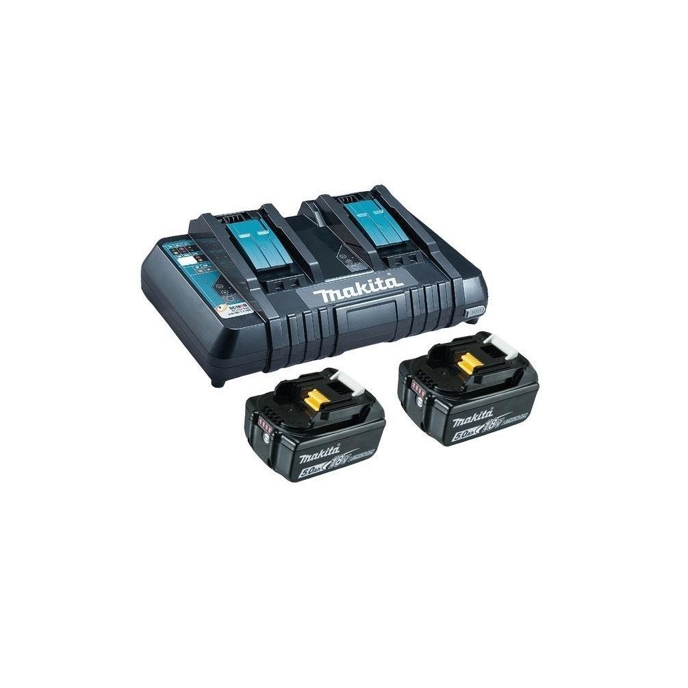Makita Power Source-Kit Li 18V/ 5,0Ah 199482-2 Ladegerät Akku Starter-Set BL1850B (18 V V)