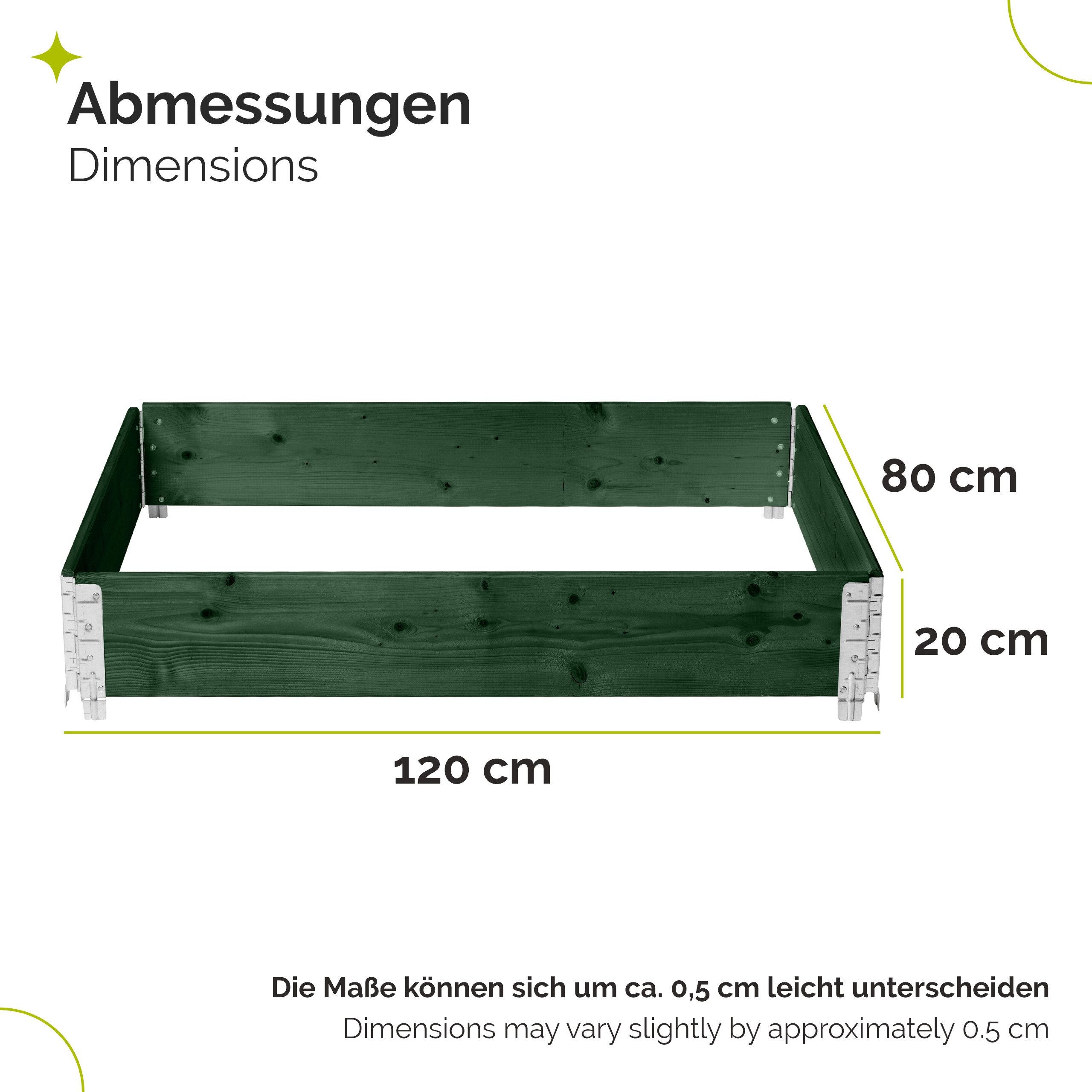 Garronda Auflagenbox Holzaufsatzrahmen für Palette Holzkiste (ohne Palette) GD-0096 (1 St)