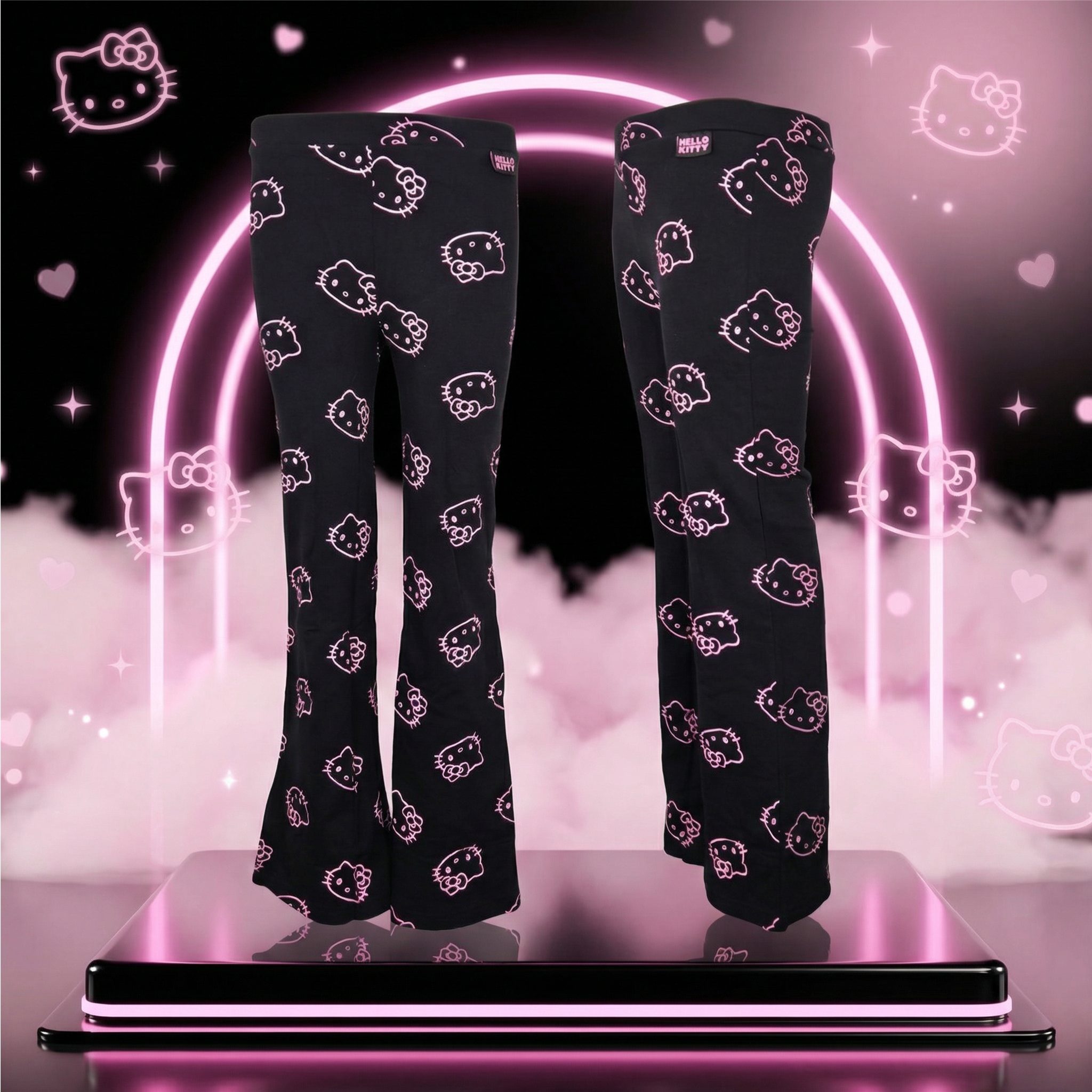 Hello Kitty Leggings Hello Kitty Mädchen Leggings Schlaghose Hose Gr. 134 bis 170 – Bild 4 von 5