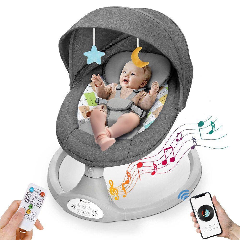 MECO Babyschaukel elektrische Babywippe 5 Gang einstellbar, mit Moskitonetz günstig online kaufen