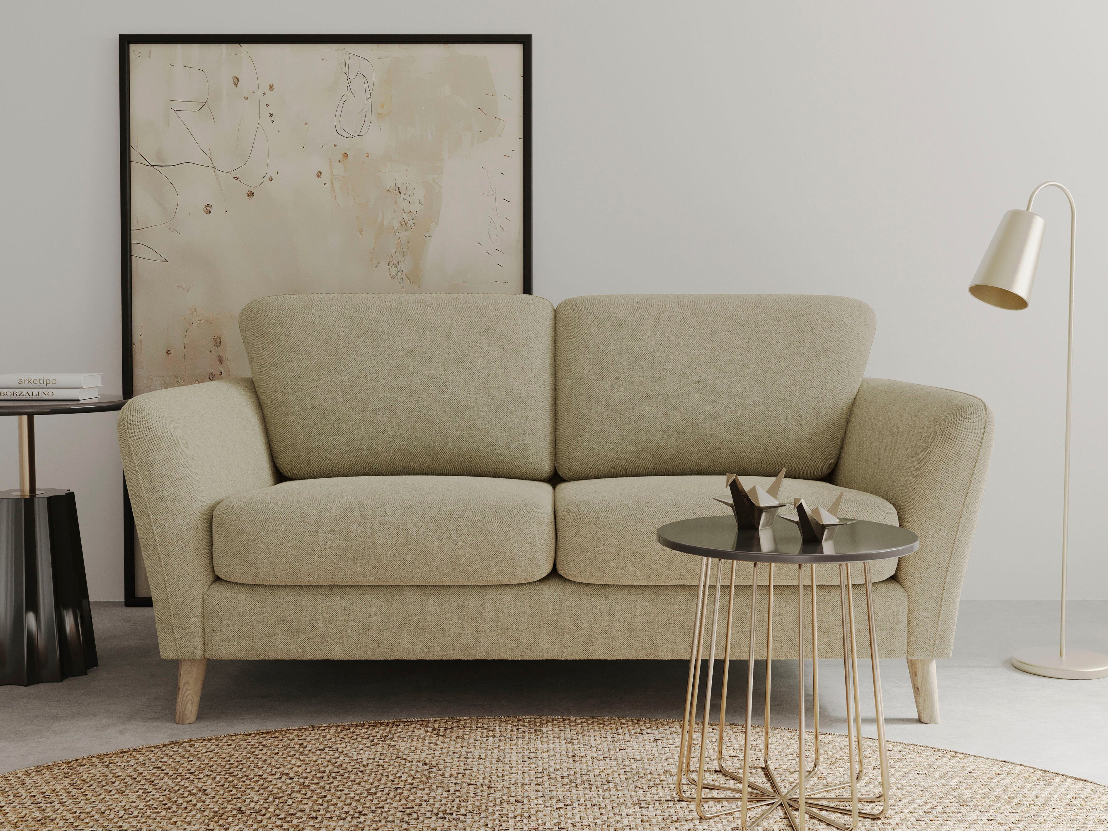 Home affaire 2-Sitzer "MARSEILLE Kompaktsofa 170 cm, Cord, Flachgewebe, Str günstig online kaufen