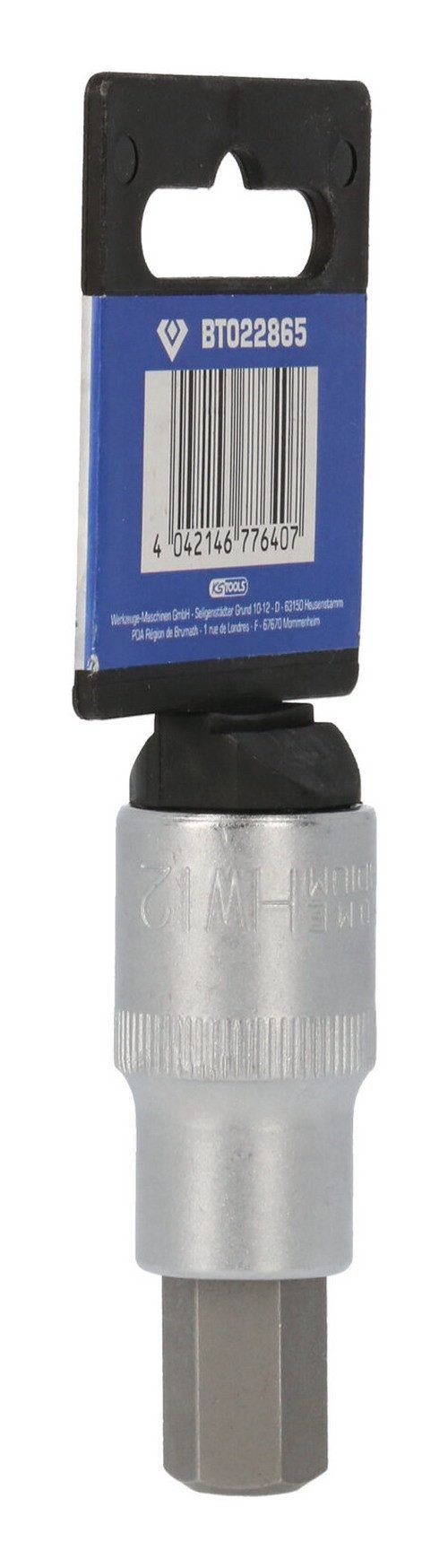 Brilliant Tools Sechskant-Bit, 1/2" Innensechskant Stecknuss, 55 mm lang, 12 mm