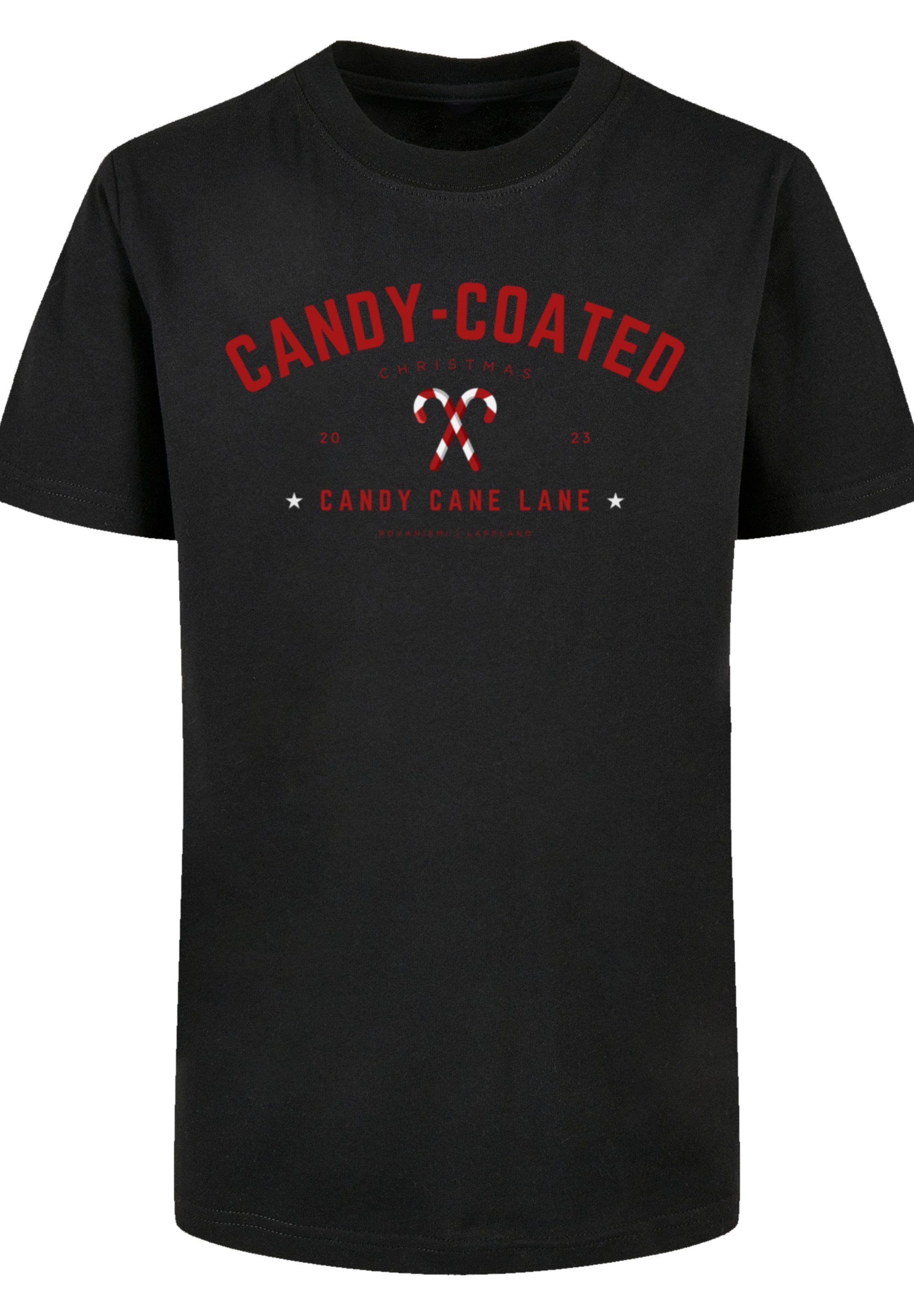 F4NT4STIC T-Shirt Weihnachten Candy Coated Christmas Weihnachten, Geschenk, Logo schwarz