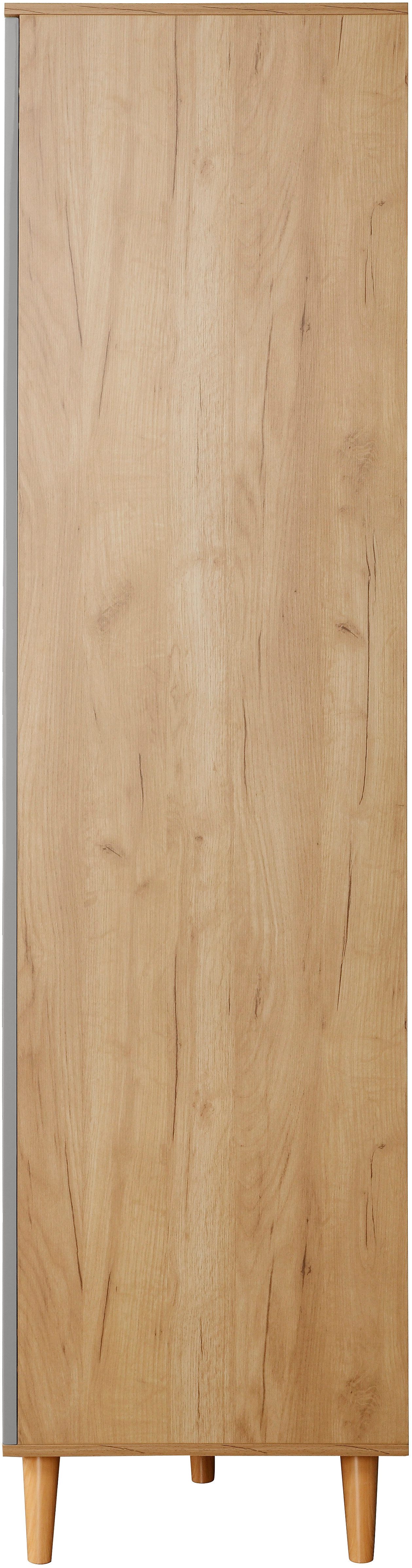 OTTO home Kleiderschrank Lund Schlafzimmerschrankim skandinavischem Design Garderobenschrank mit Premium Innenausstattung, Breite 200cm hochglanz – Bild 4 von 5