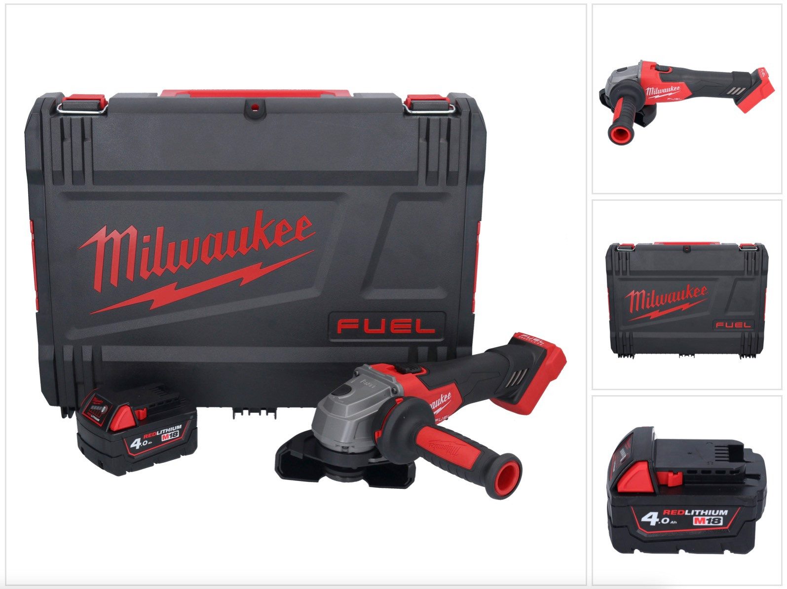 Milwaukee Akku-Winkelschleifer M18 FSAG115X-401X Akku Winkelschleifer 18 V 115 mm Brushless + 1x