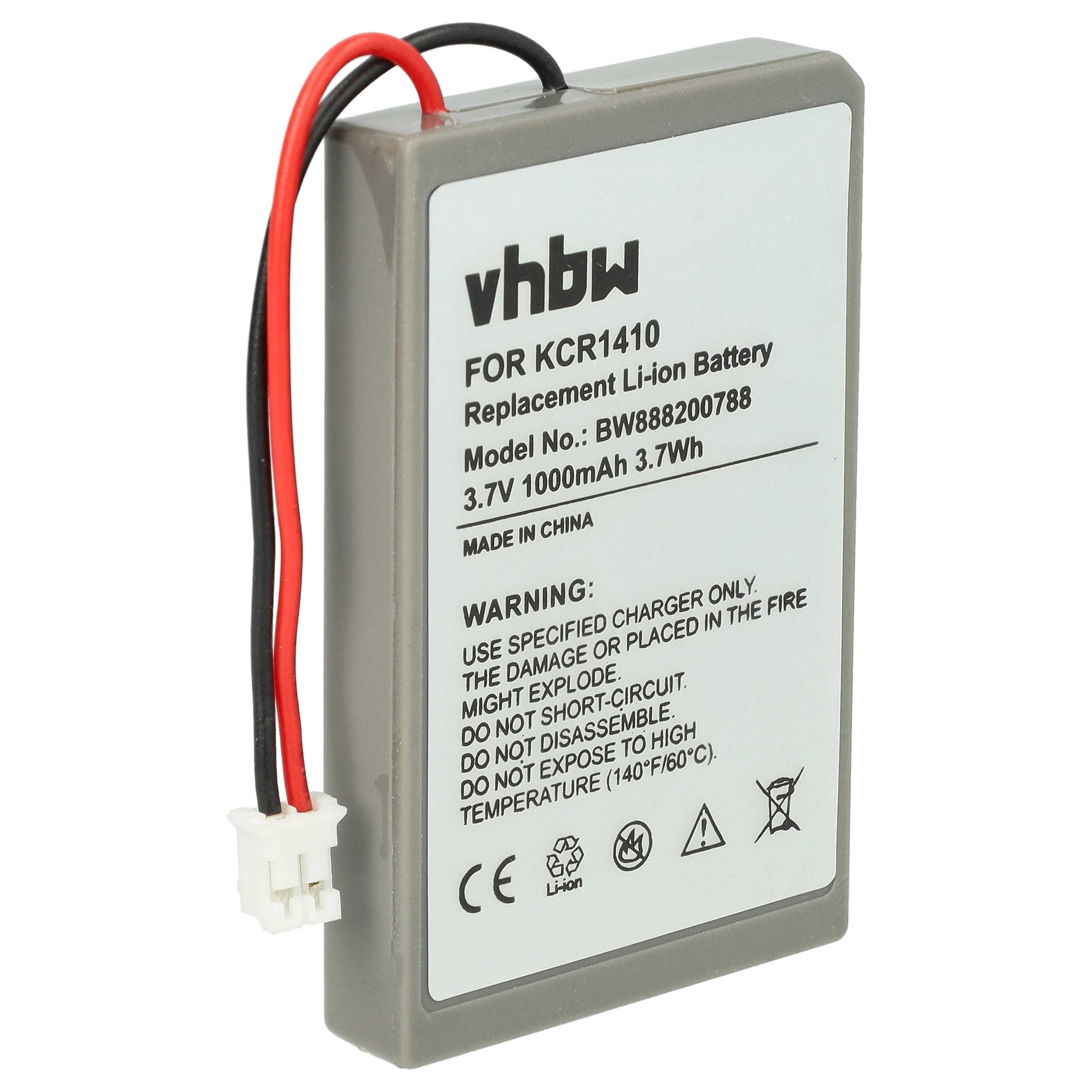 vhbw Akku passend für Sony JDM-020, JDM-001, JDM-011, Dualshock 4 Akku Akku Li-Ion 1000 mAh (3,7 V, 1 St), Leistungsfähiger Austausch-Akku für den Controller Ihrer Spielkonsole