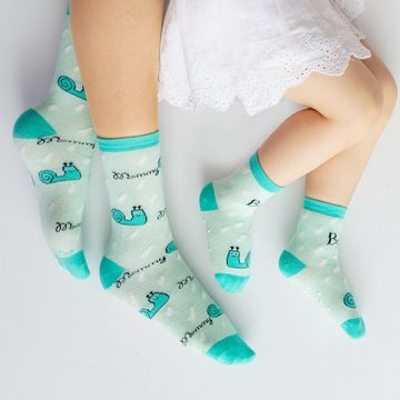 MILK&MOO Socken Milk&Moo Cacha Frog und Sangaloz Mutter-Kind Socken Set (1-Paar)
