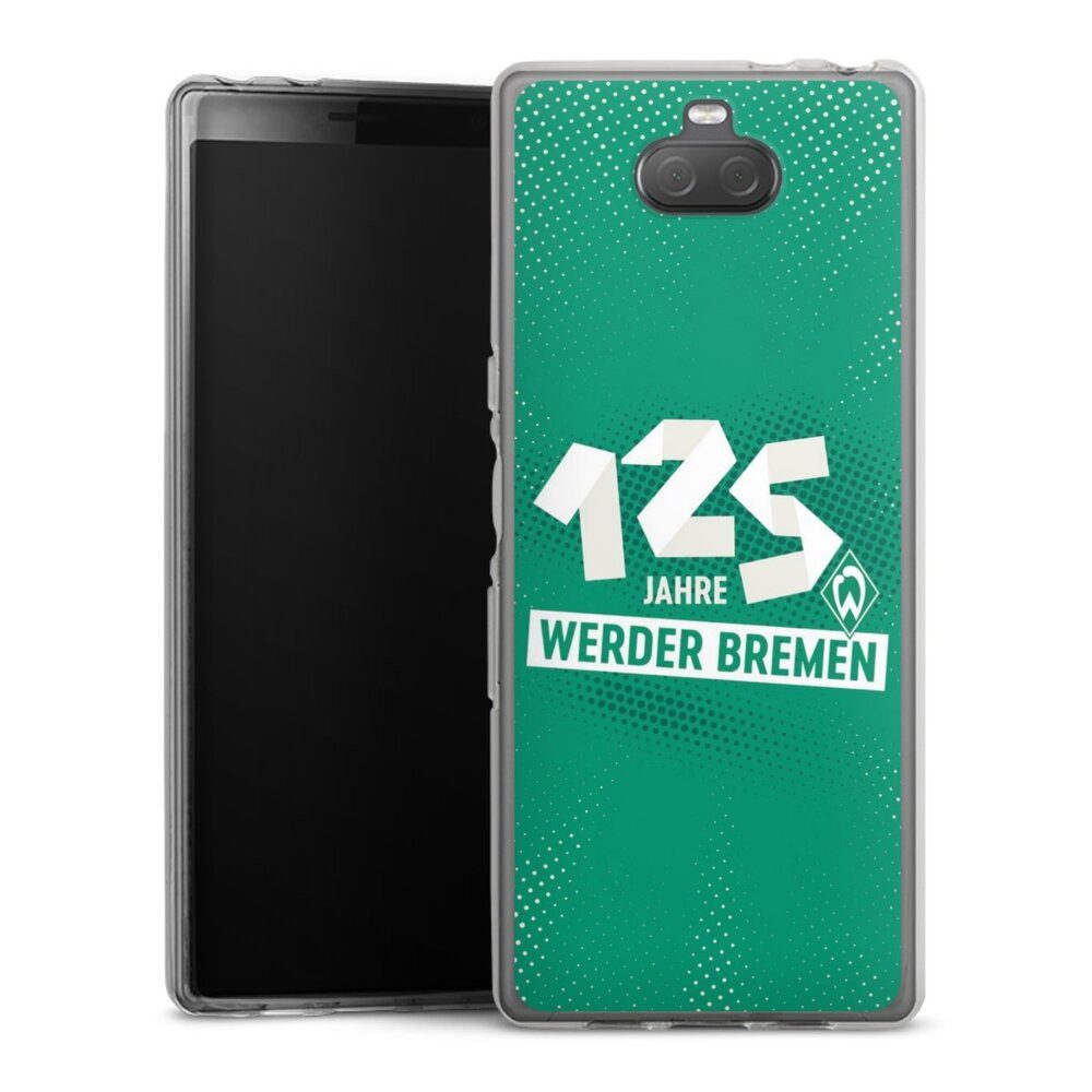 DeinDesign Handyhülle 125 Jahre Werder Bremen Offizielles Lizenzprodukt, Sony Xperia 10 Silikon Hülle Bumper Case Handy Schutzhülle