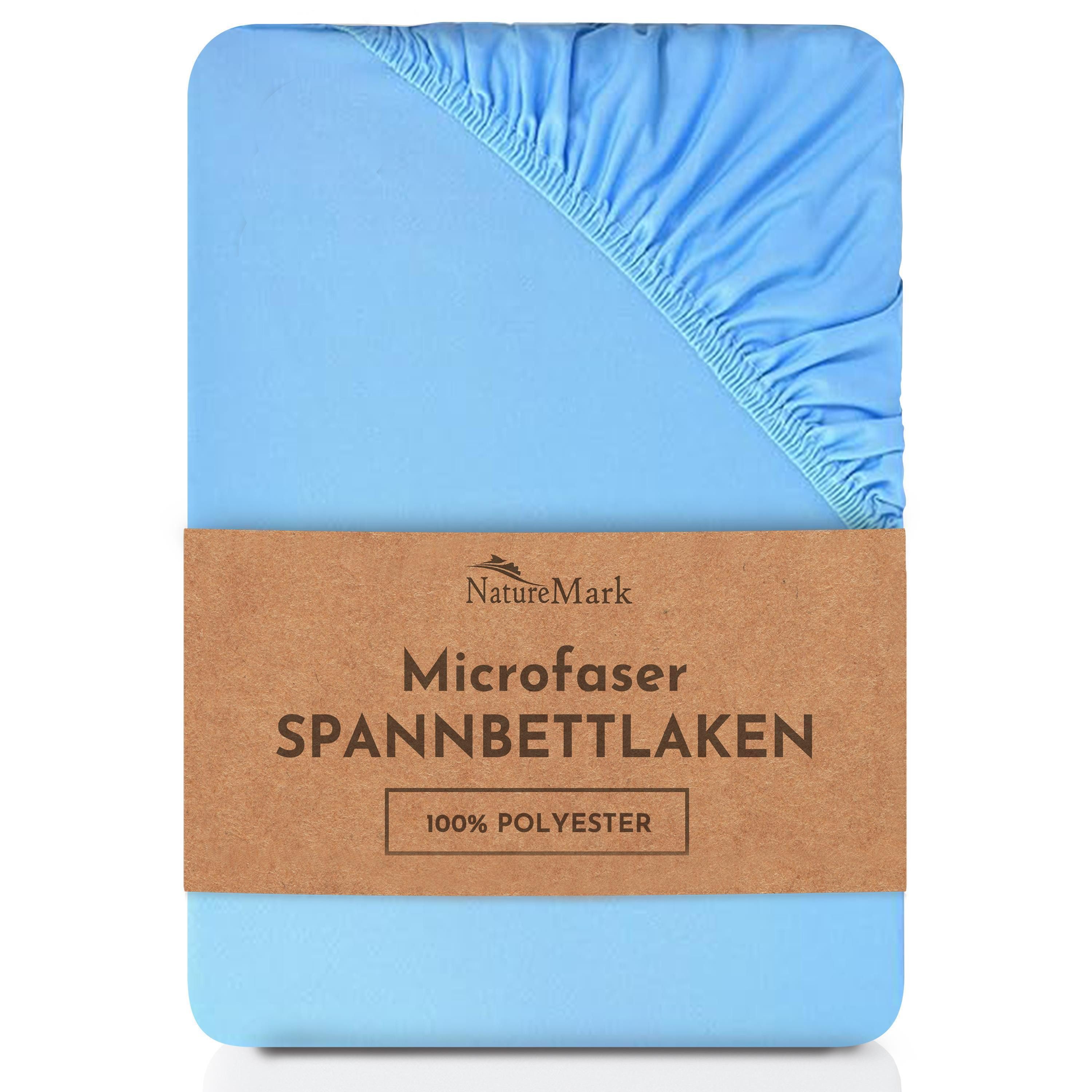 NatureMark Spannbettlaken Mikrofaser Spannbetttuch, Polyester, Gummizug: ru günstig online kaufen