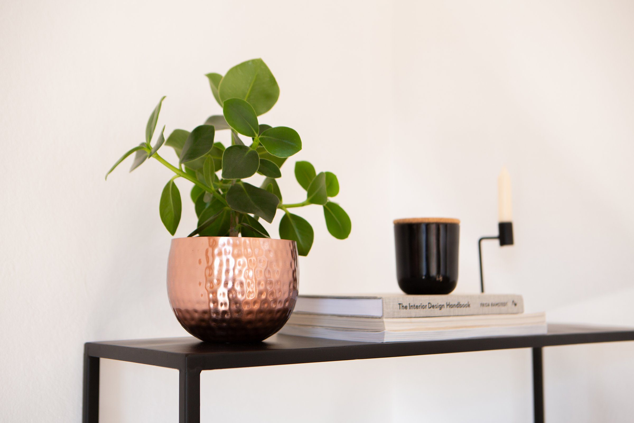 LaLe Living Blumentopf Baha gehämmert in Kupfer und Gold, Ø13,5 cm, aus Eis günstig online kaufen