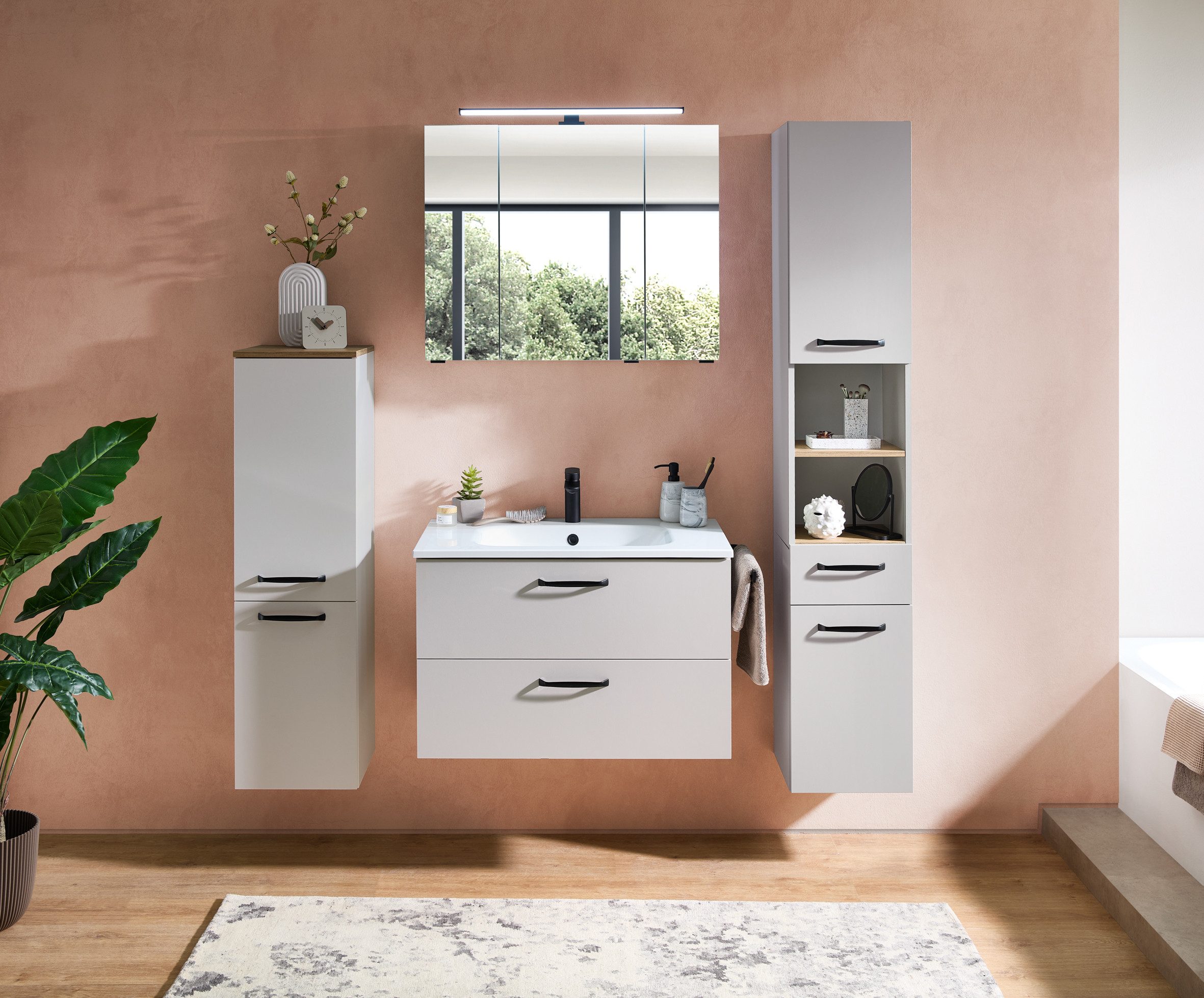 Saphir Badmöbel-Set Quickset 500, Waschtischunterschrank mit Waschtisch und günstig online kaufen