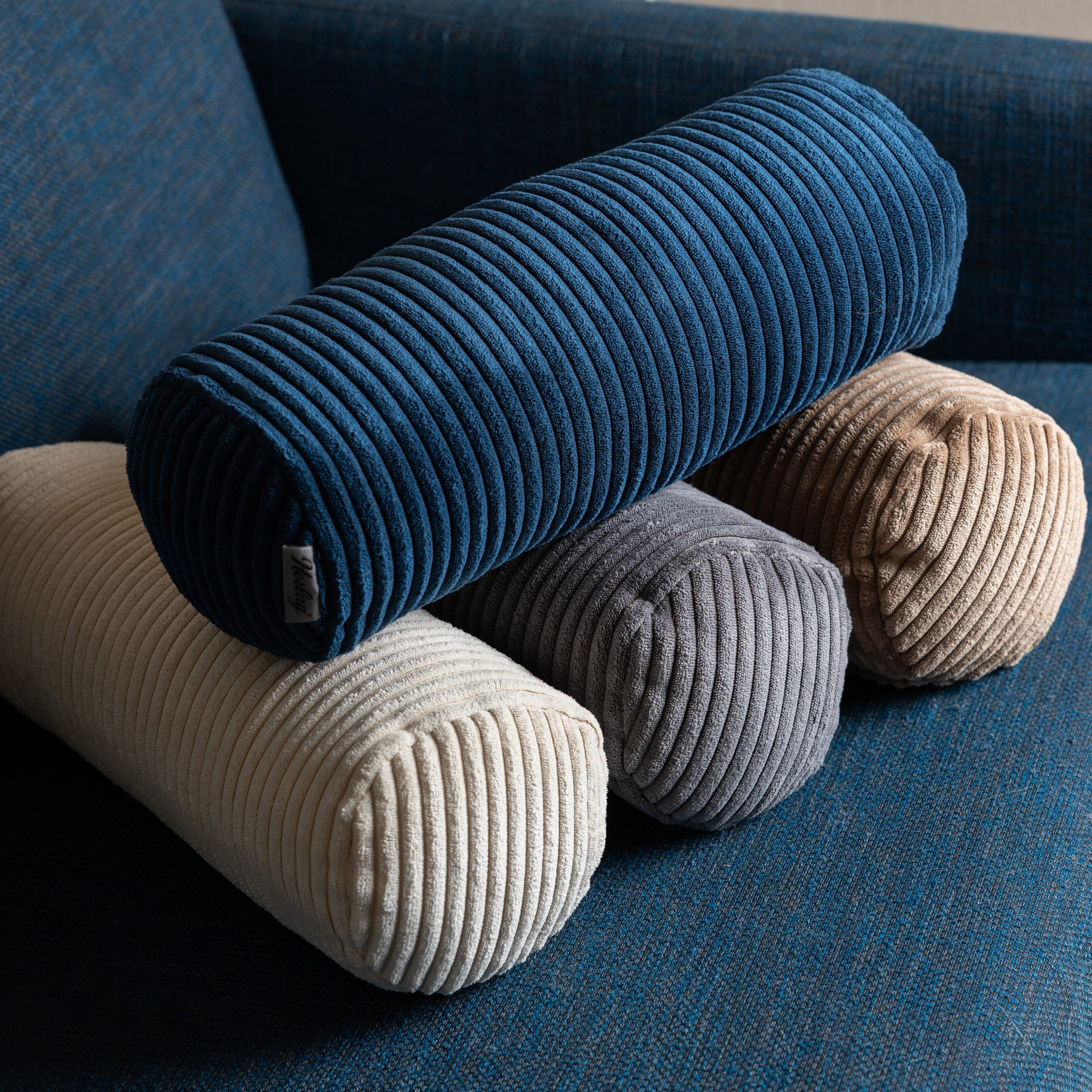 Herlag Nackenrolle Kissenrolle Sofarolle ELLA, 65x20cm oder 40x15cm, 9 Farben, Wohnzimmer, Schlafzimmer
