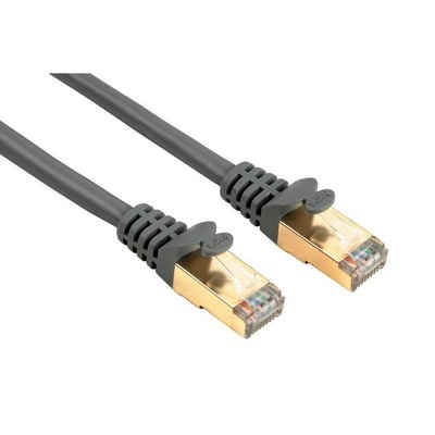Hama »Netzwerkkabel 10m vergoldet CAT 5e Patchkabel STP geschirmt« LAN-Kabel, RJ-45 (Ethernet), (1000 cm), z.B. für Laptop, PC, Apple TV