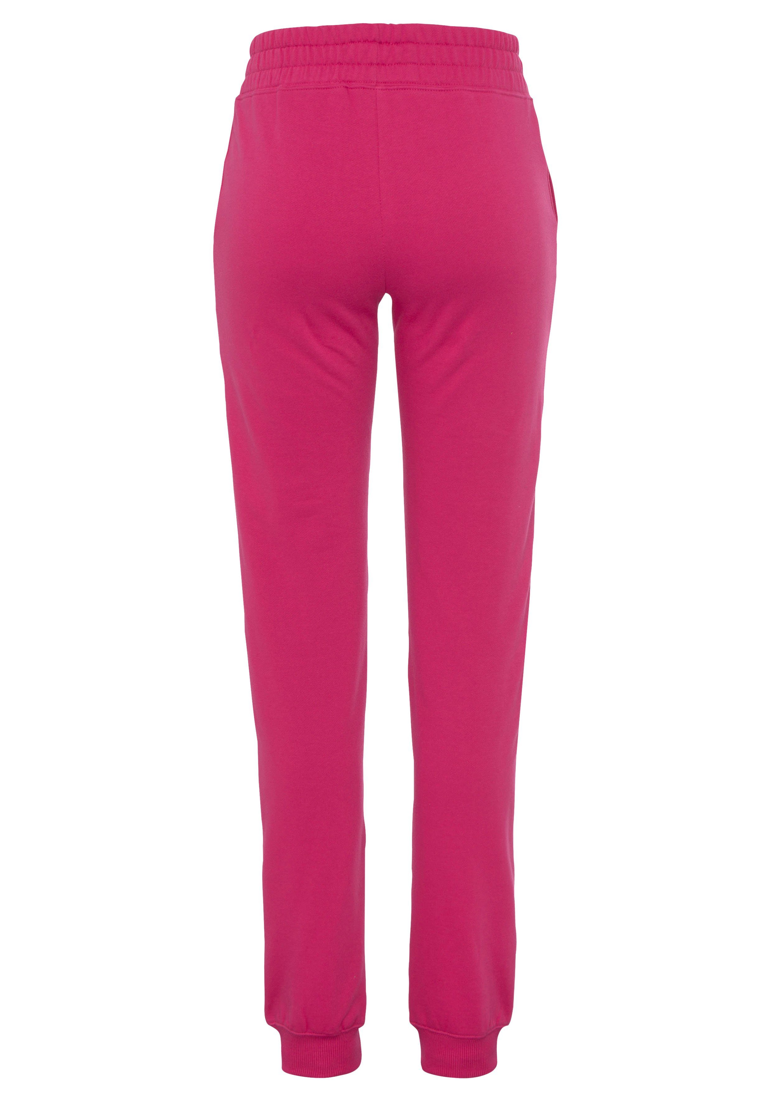 H.I.S Relaxhose mit Piping pink vorn, Loungeanzug