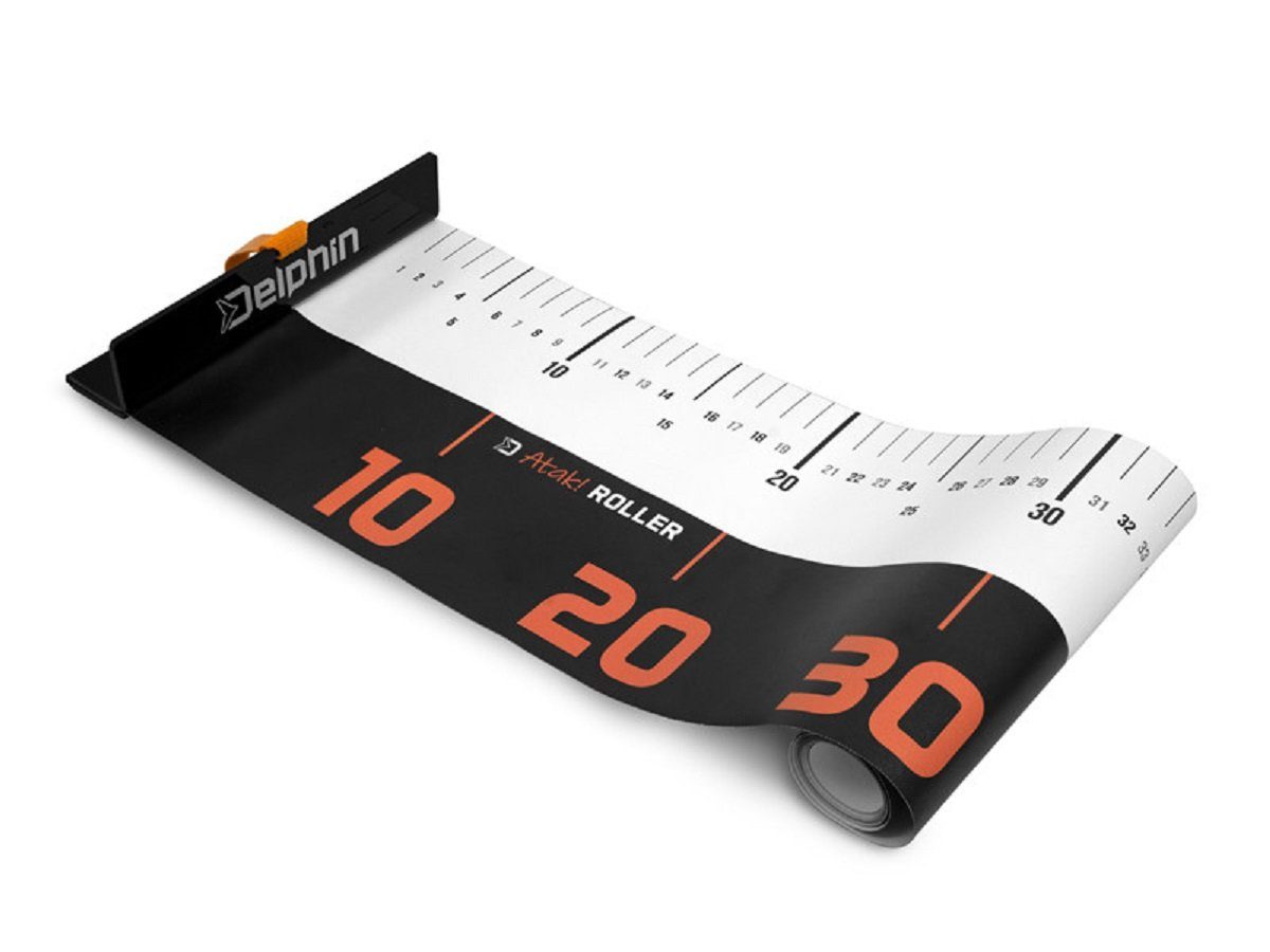 Delphin.sk Angelkescher Delphin ATAK! Roller 120x16cm Fisch Massband MEASURE MAT Abhakmatte, Einsatz beim Angeln vom Ufer aus, aber auch vom Boot oder Kajak