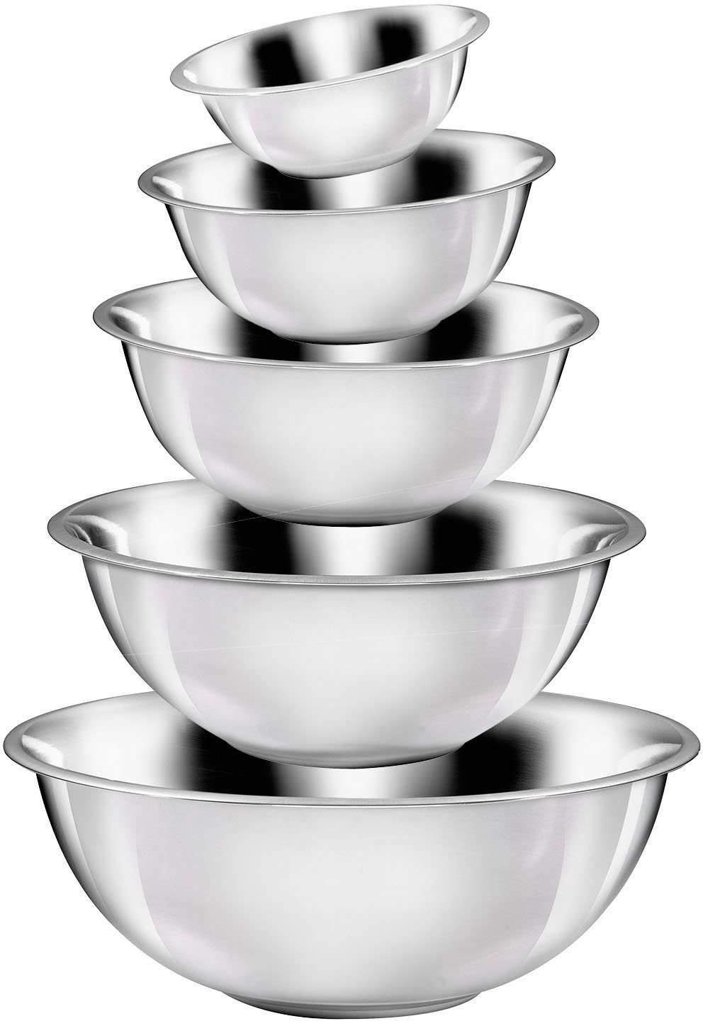 KING Pfannen-Set Moonscape, Aluminiumguss (Set, 11-tlg., je 1 Bratpfanne Ø 24/24/28/28cm, H: 5/7,5/5,5/8,5cm, - 1,9/2,8/2,5/4 l), Induktion, Moonscape-Beschichtung,inkl. 5 Schüsseln