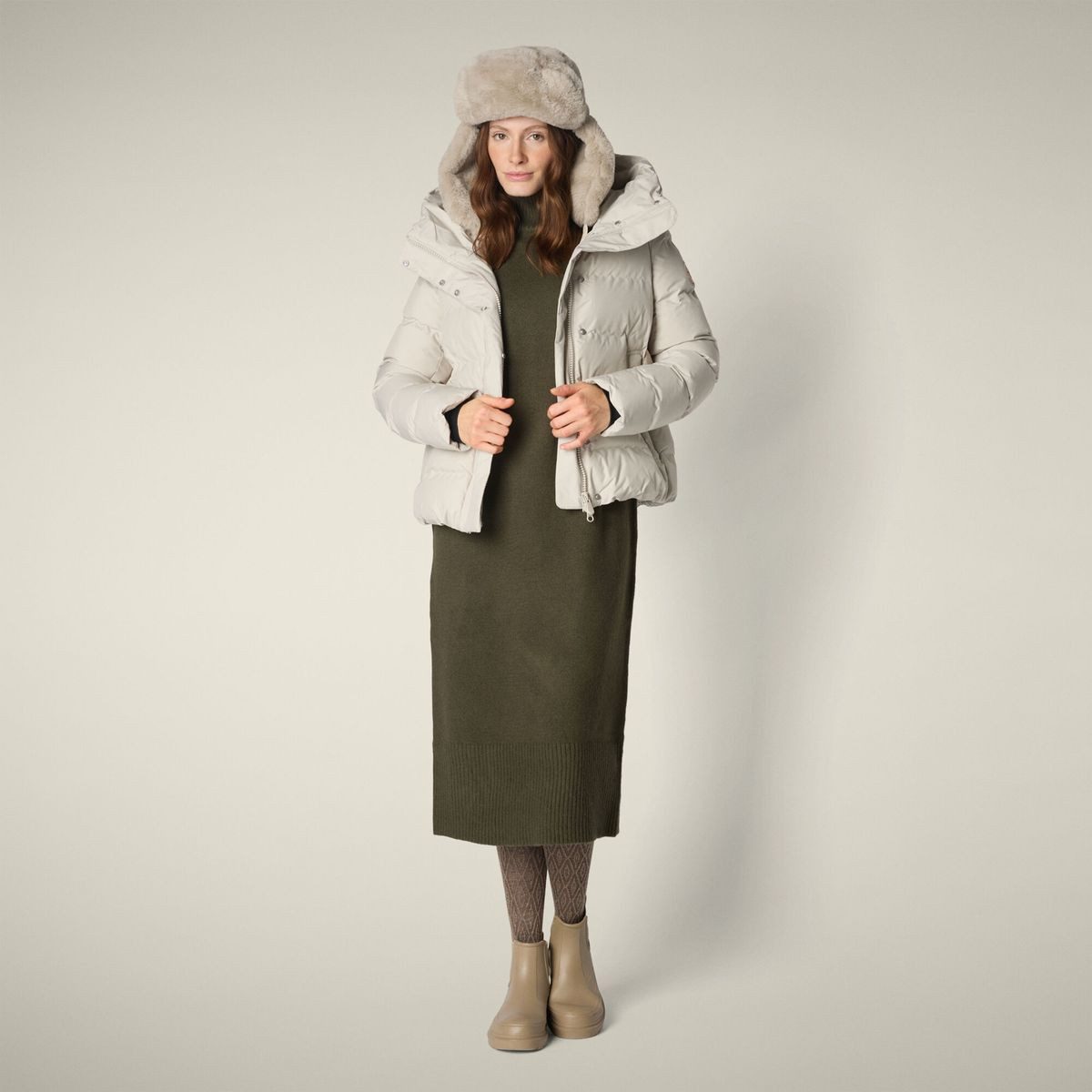 SAVE THE DUCK Outdoorjacke Arena Eleganter Damen-Parka mit tierfreier Isolierung, wind- und