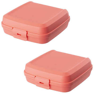 Engelland Lunchbox Brotdose mit Klickverschluss, Kunststoff (BPA-frei), (Vorteils-Set, 2-tlg., Ideal für Schule, Kindergarten und Arbeit), BPA frei, robuster Kunststoff, spülmaschinengeeignet
