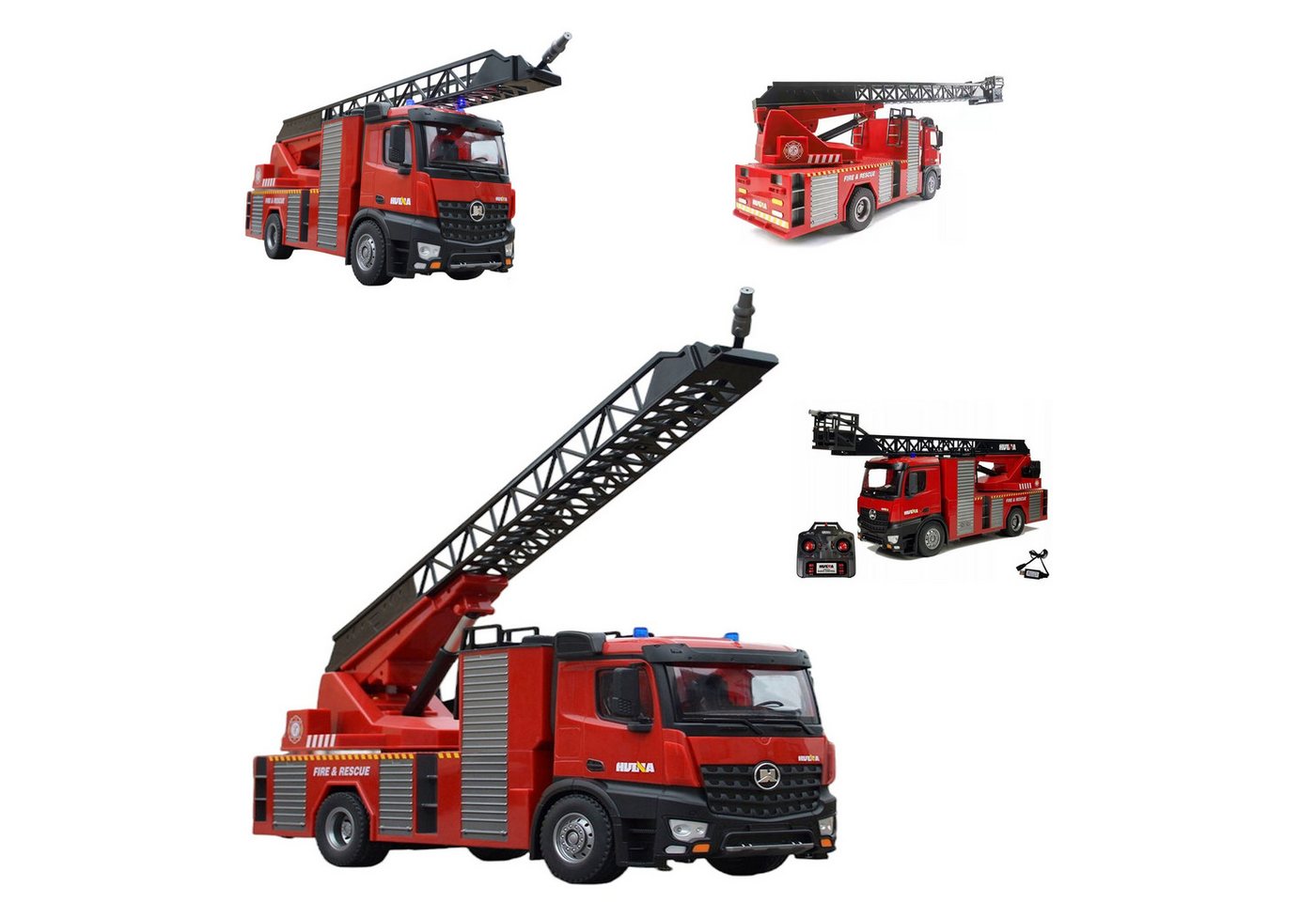 Thumbnail - COIL RC-Auto RC-Feuerwehr, RC Ferngesteuertes, Feuerwehrauto (HUINA 1561), 1:14, 2,4 GHz, LED, Sound, Steuerkanäle: 22 K...