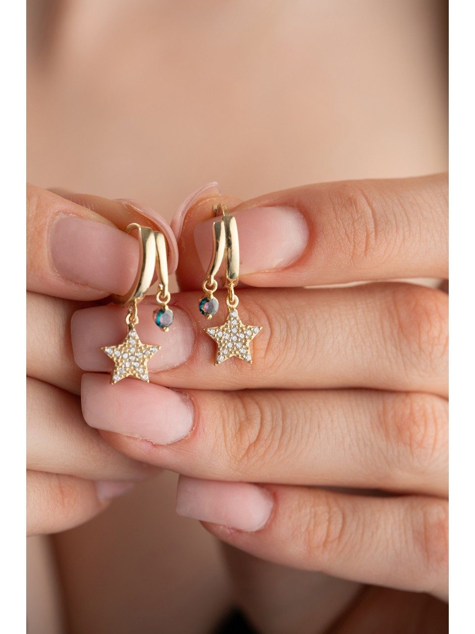 Nisan Ohrring-Set, 925 Silber Ohrringe mit Goldplattierung – Mystischer Top günstig online kaufen