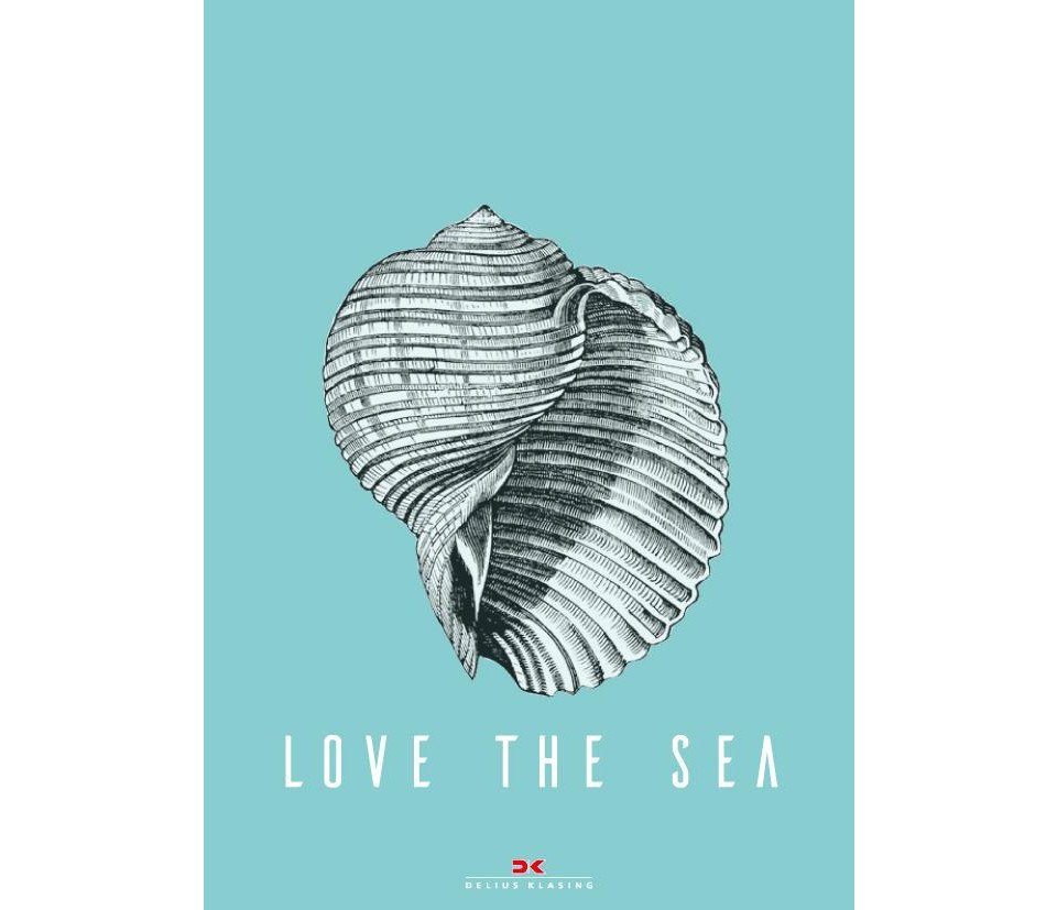 Delius Klasing Notizbuch Maritimes Notizbuch - Illustration: Muschel, Spruch: Love the Sea