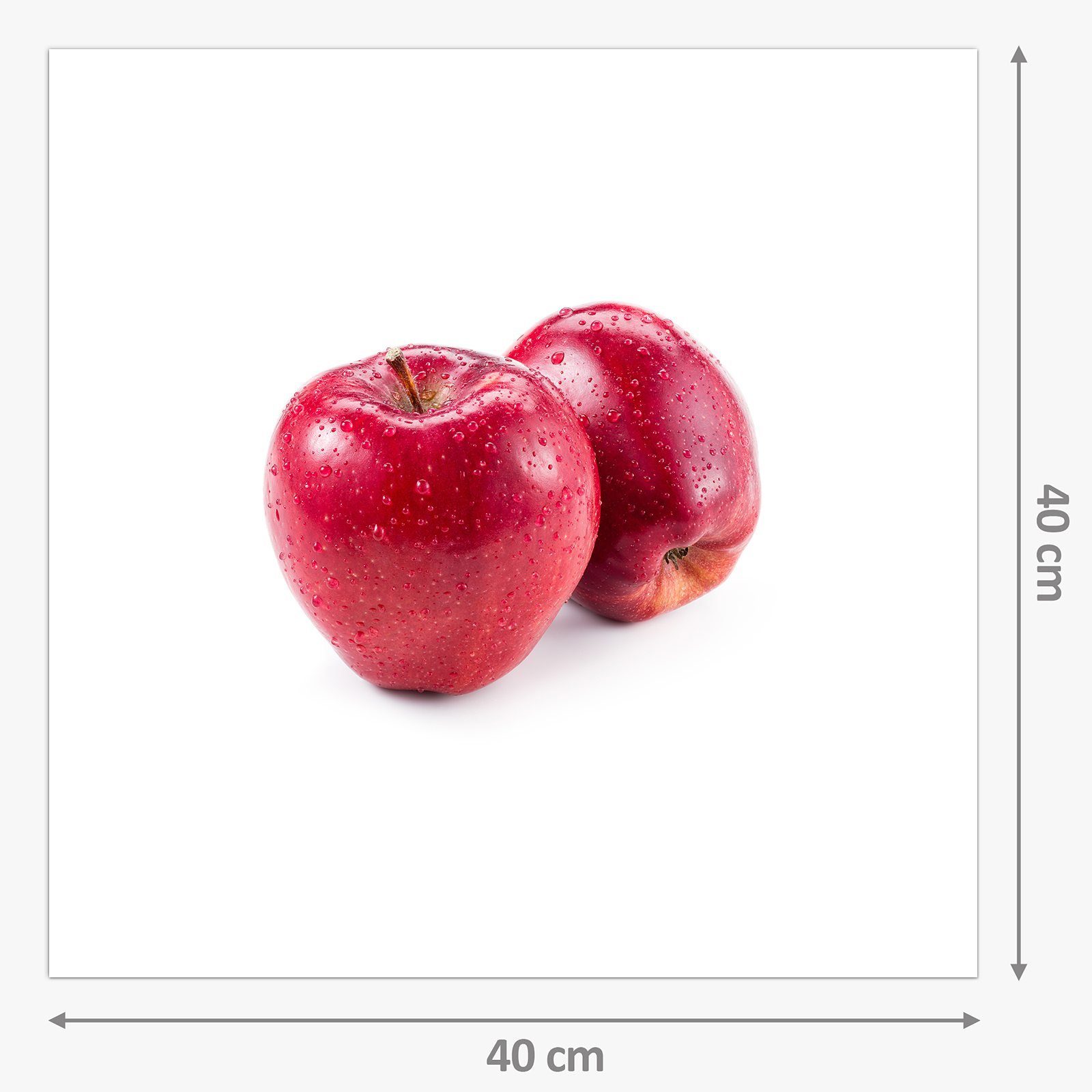Motiv Äpfel mit Zwei Küchenrückwand Küchenrückwand Spritzschutz Rote Primedeco Glas