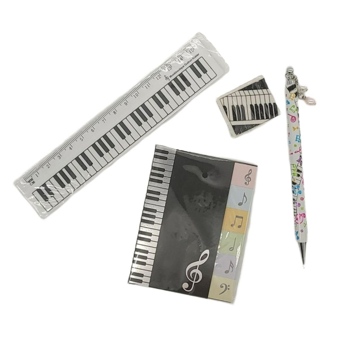 Musikboutique Druckbleistift, Schreibset Keyboard mit Druckbleistift in weiß Keyboard weiß