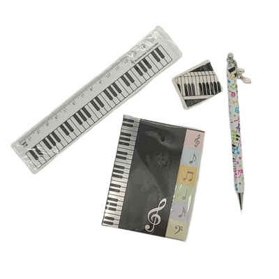 Musikboutique Druckbleistift, Schreibset Keyboard mit Druckbleistift in weiß