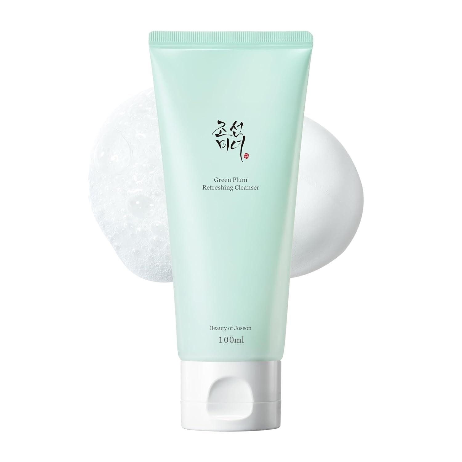 Beauty of Joseon Gesichtsreinigungsgel Green Plum Refreshing Cleanser 100 ml – sanftes pH-balanciertes, Reinigungsgel mit 24 % Pflaumenwasser & Mungobohnenextrakt