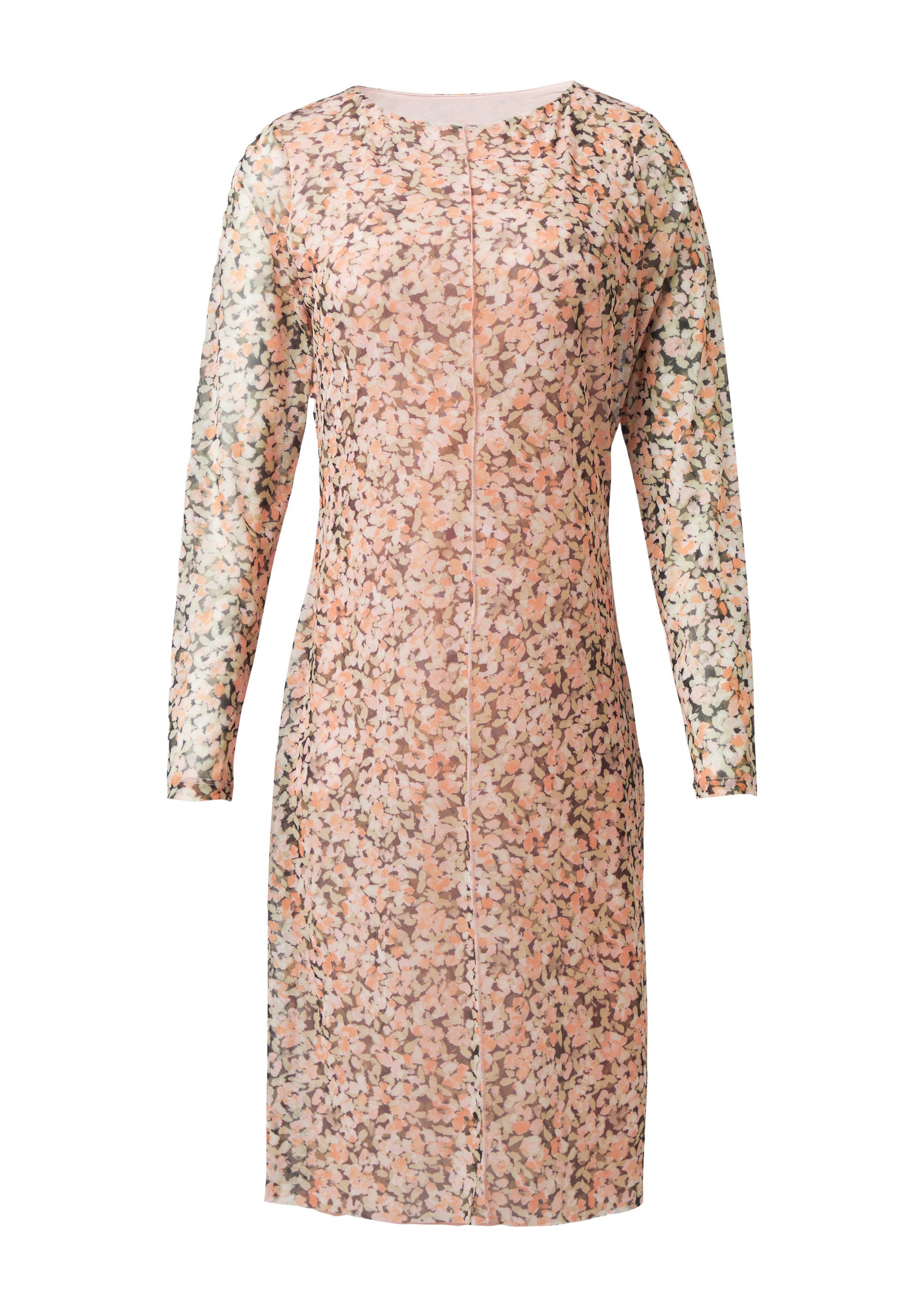 comma Minikleid Kleid Midikleid aus Mesh mit floralem Print günstig online kaufen