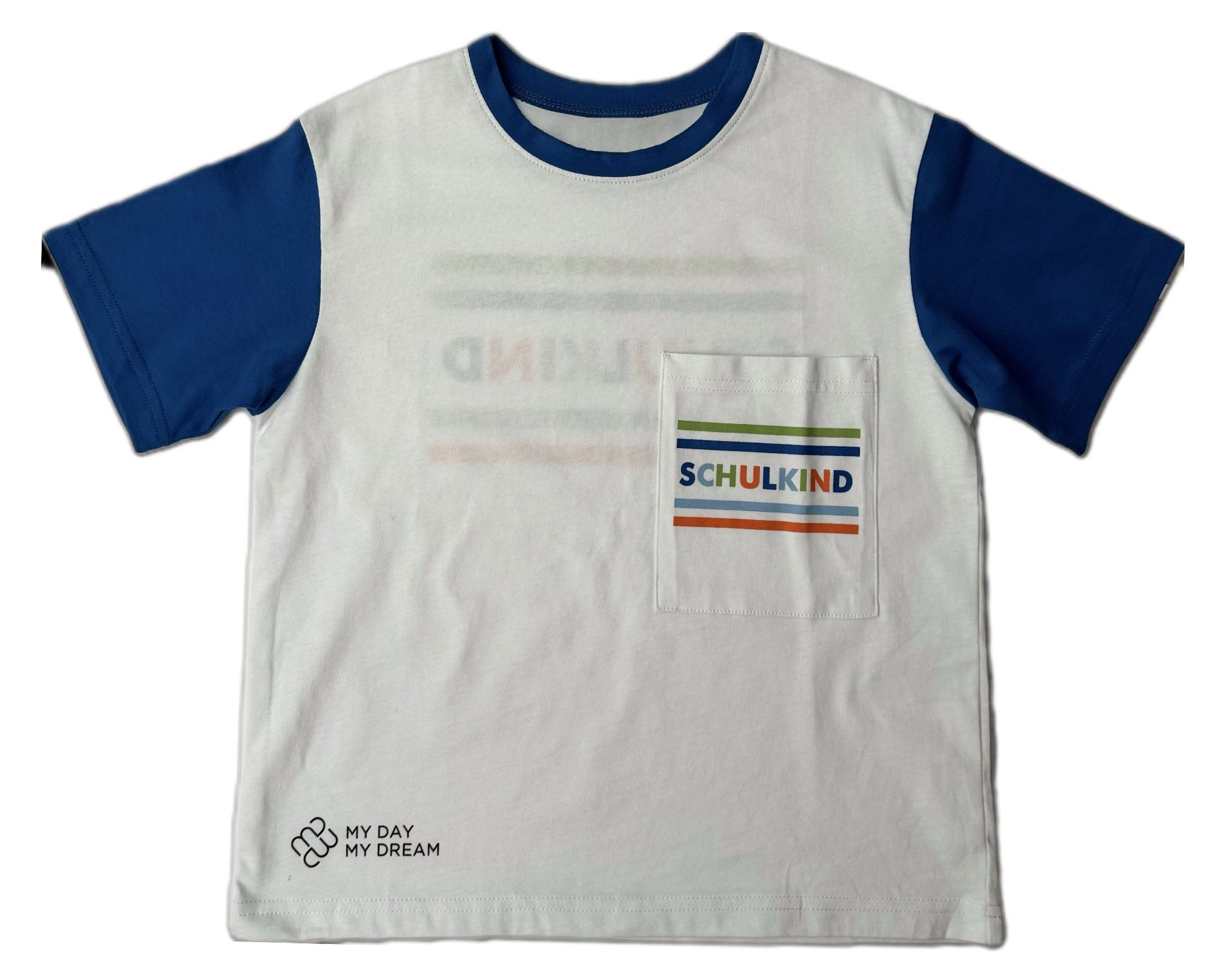 T-Shirt My Day My Dream T-Shirt Kindershirt Schulkind Blau
