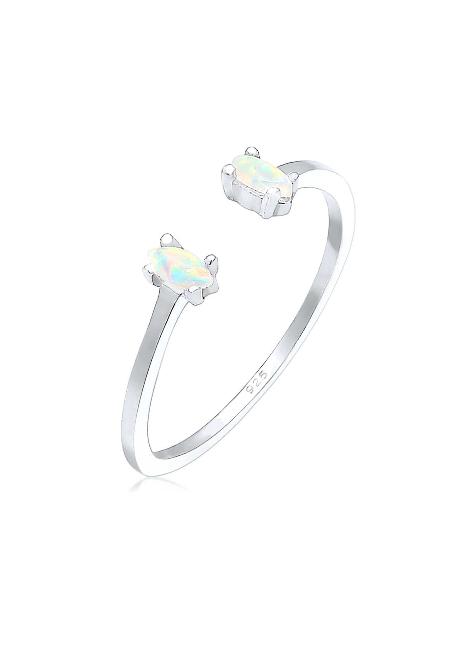 Elli Fingerring mit Opal Oval Offen Verstellbar 925 Silber günstig online kaufen