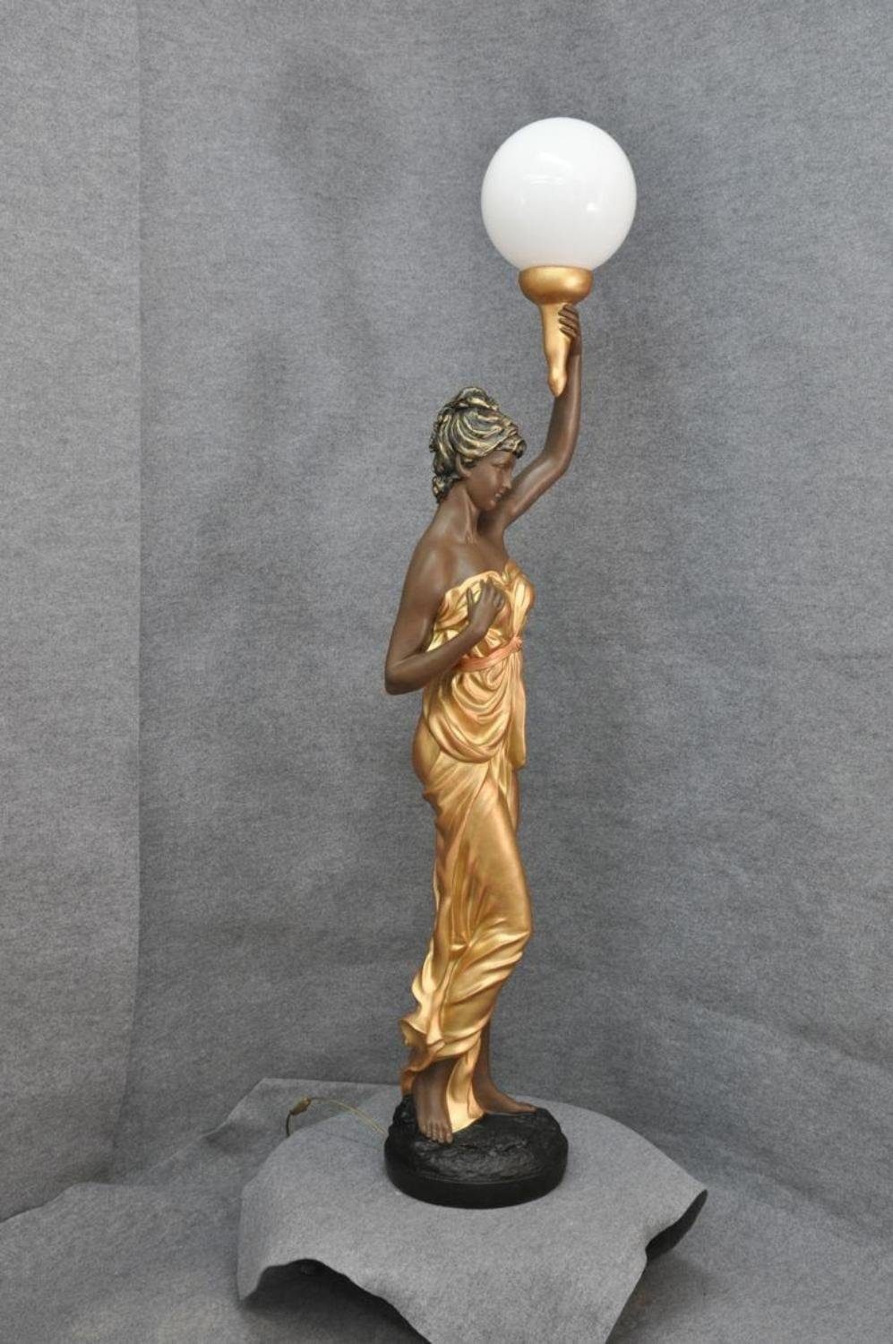 Steh Statue Stand XXL Leuchte 153cm Gold Figur Design JVmoebel Skulptur Lampe Skulptur