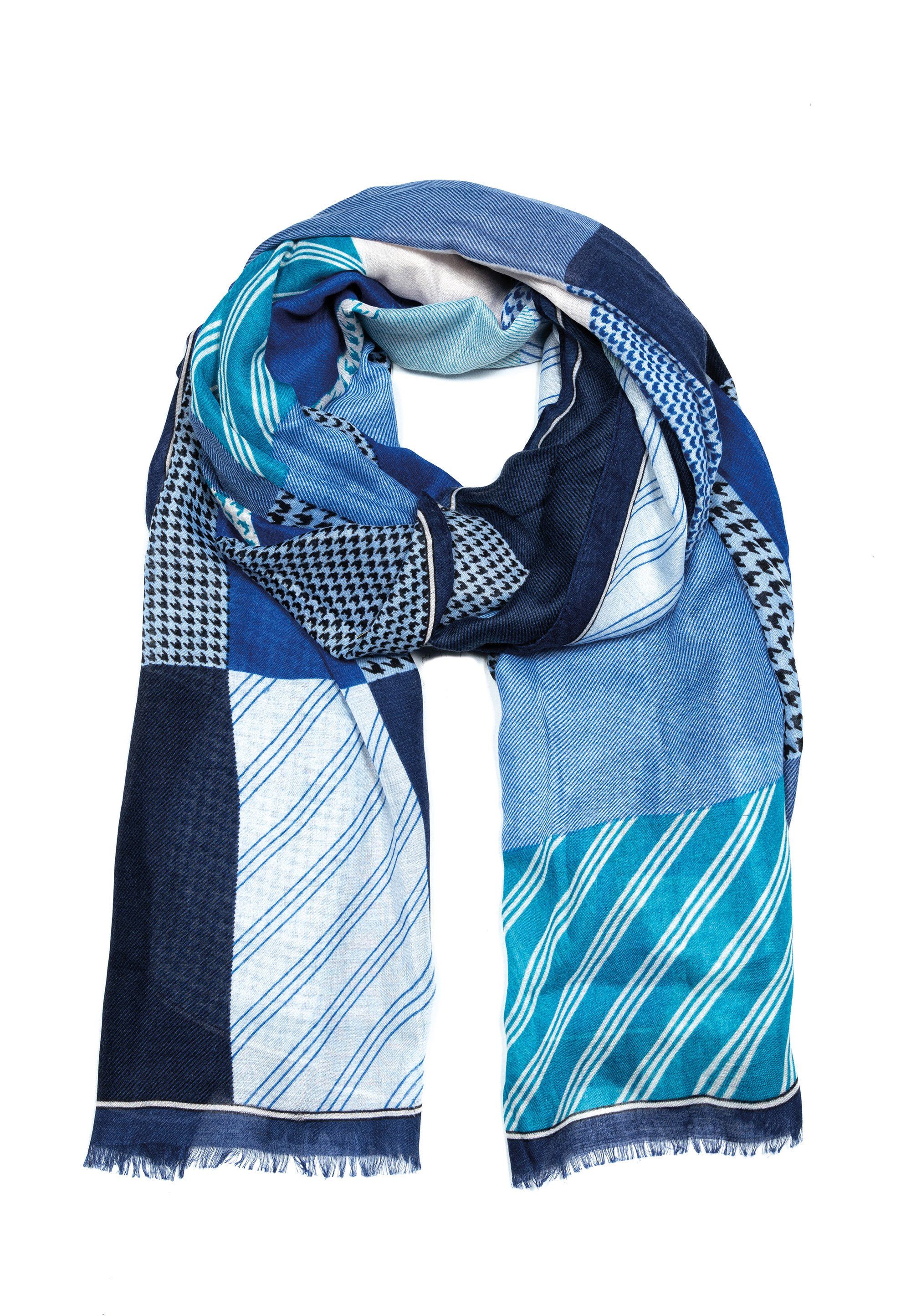 Cassandra Mustermix klassischem mit blau Schal Carrie, Accessoires