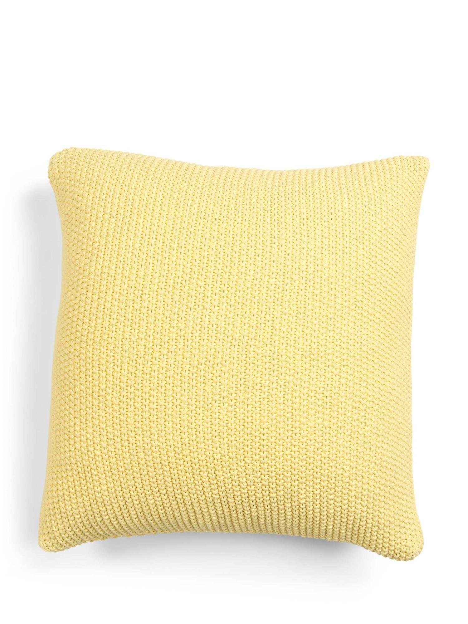 Marc O'Polo Home Dekokissen Nordic knit, aus gestrickter nachhaltiger Baumwolle Pale Yellow